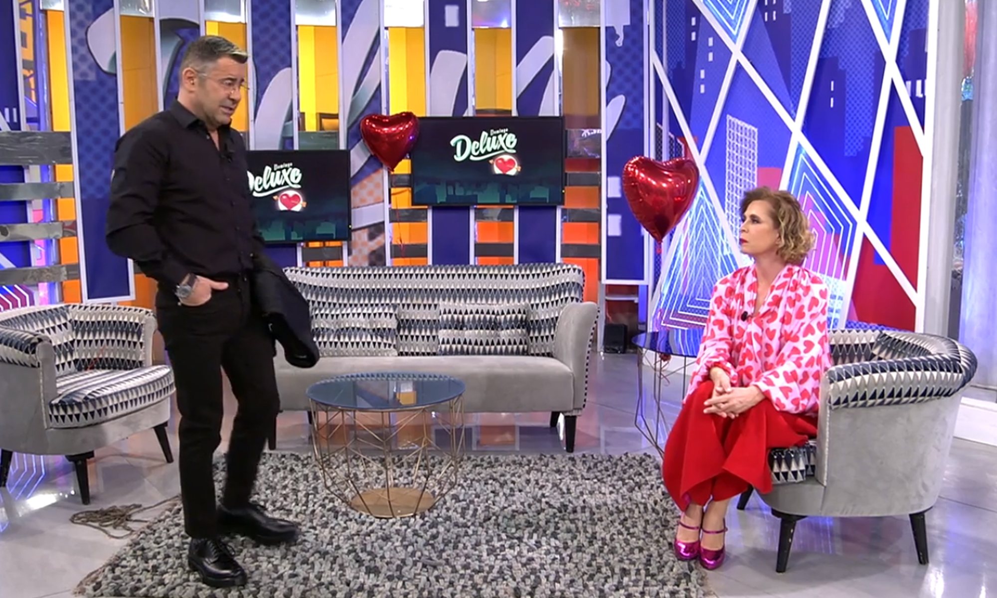 Jorge Javier Vázquez y Ágatha Ruiz de la Prada en &#39;Domingo deluxe&#39;