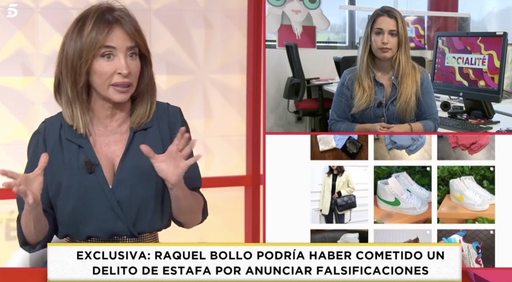 María Patiño anunciando la exclusiva en 'Socialité'