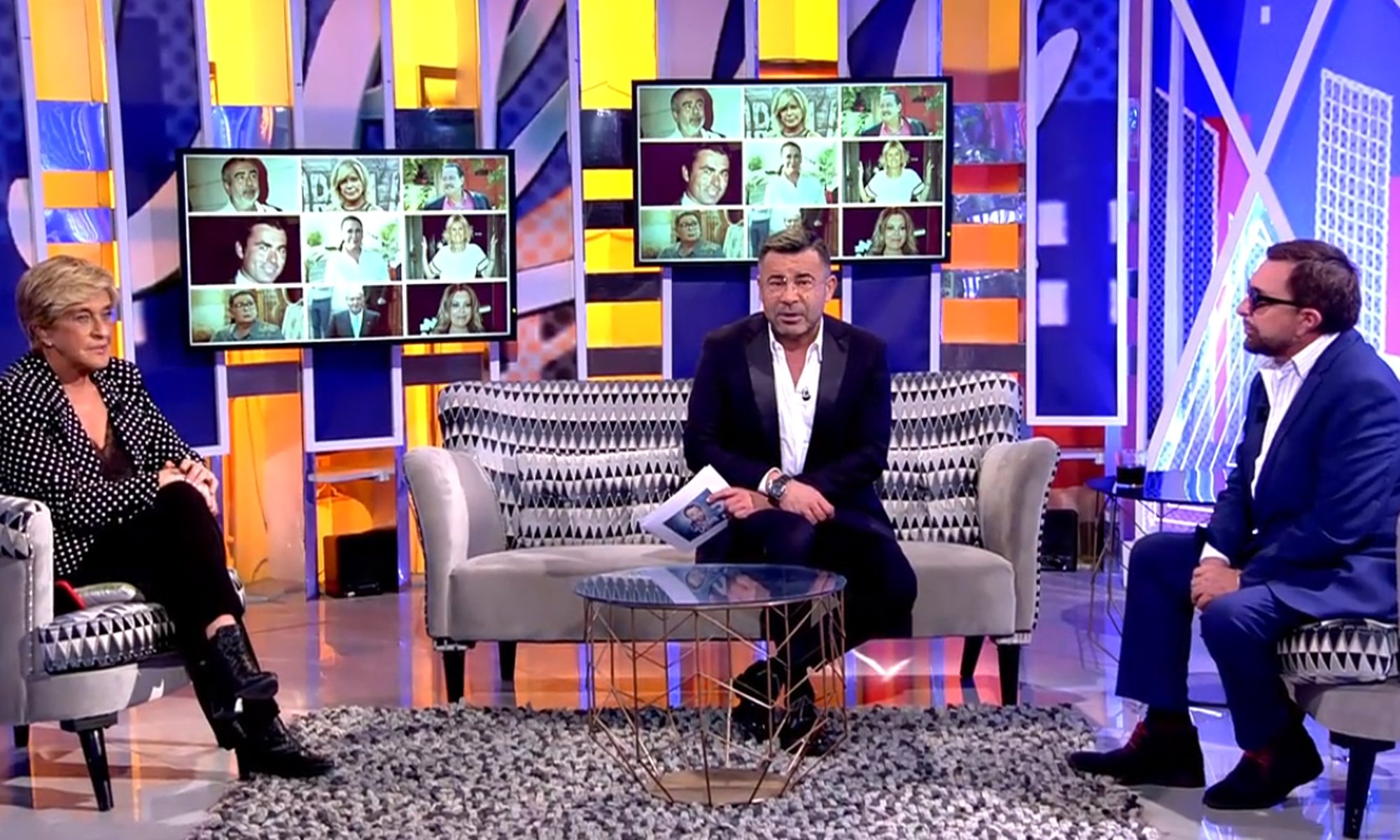 Chelo García-Cortés, Jorge Javier Vázquez y José Manuel Parada en 'Domingo deluxe'