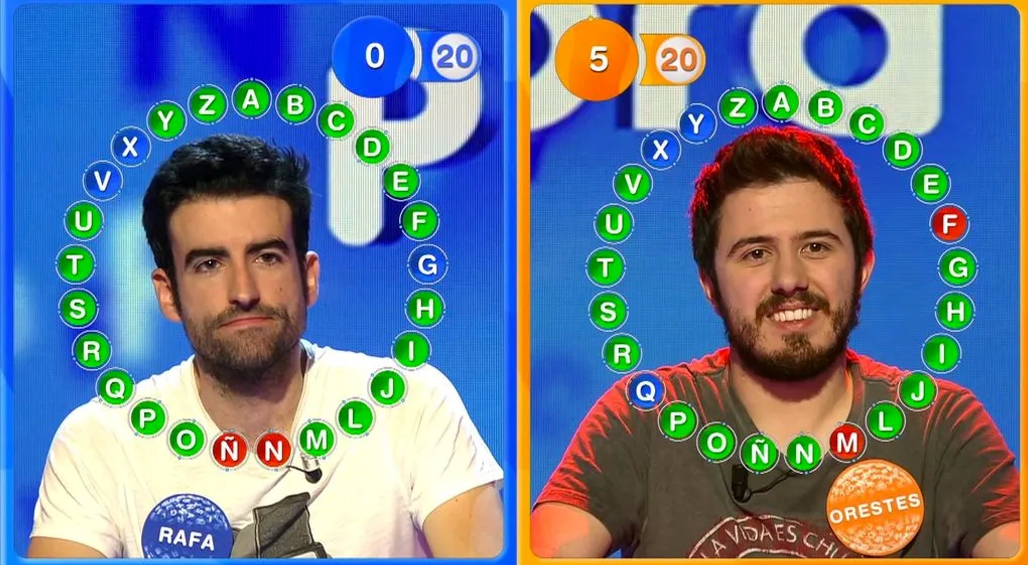 Rafa y Orestes en un duelo de &#39;Pasapalabra&#39;