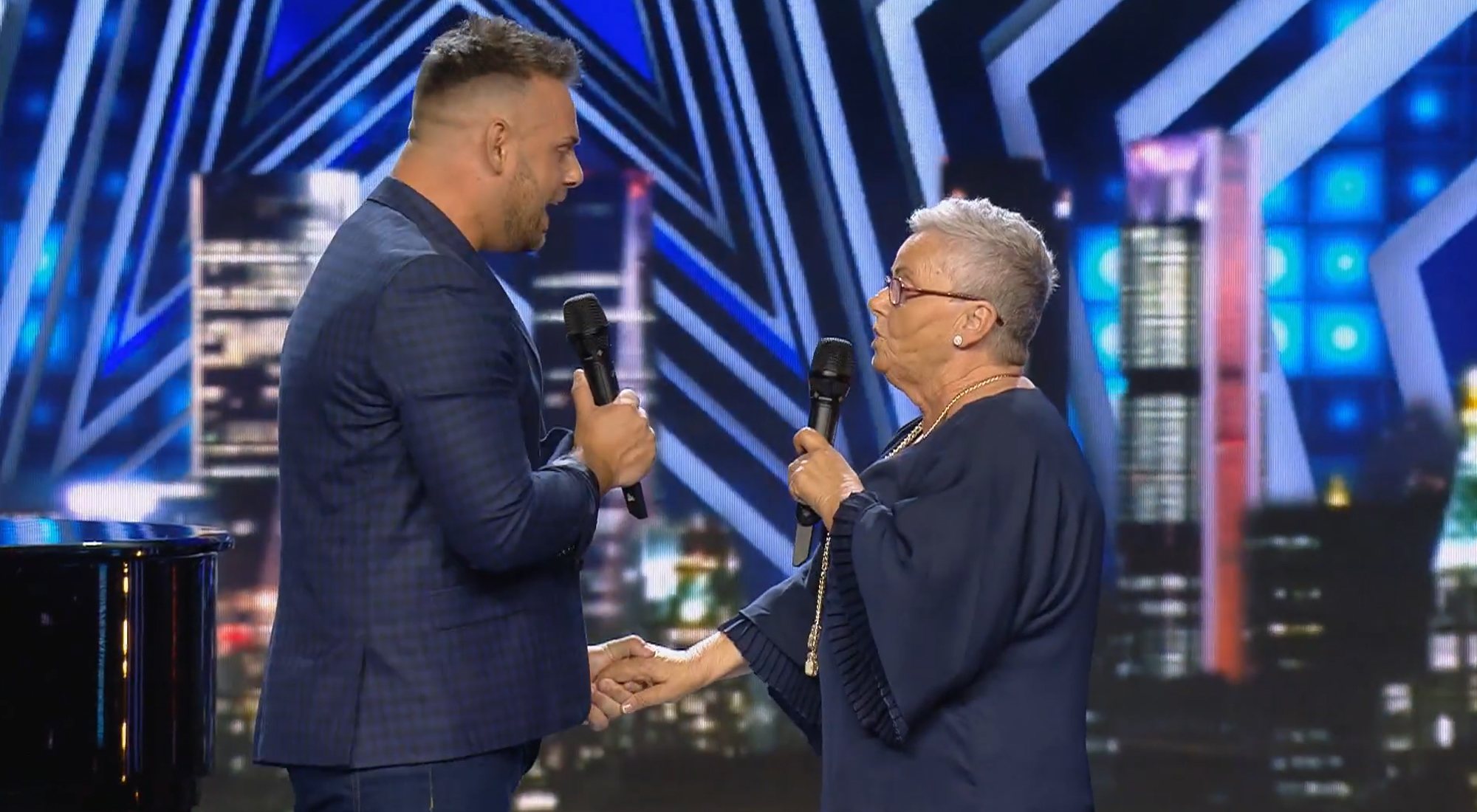 José y su madre, Carmen, durante su actuación en 'Got Talent'