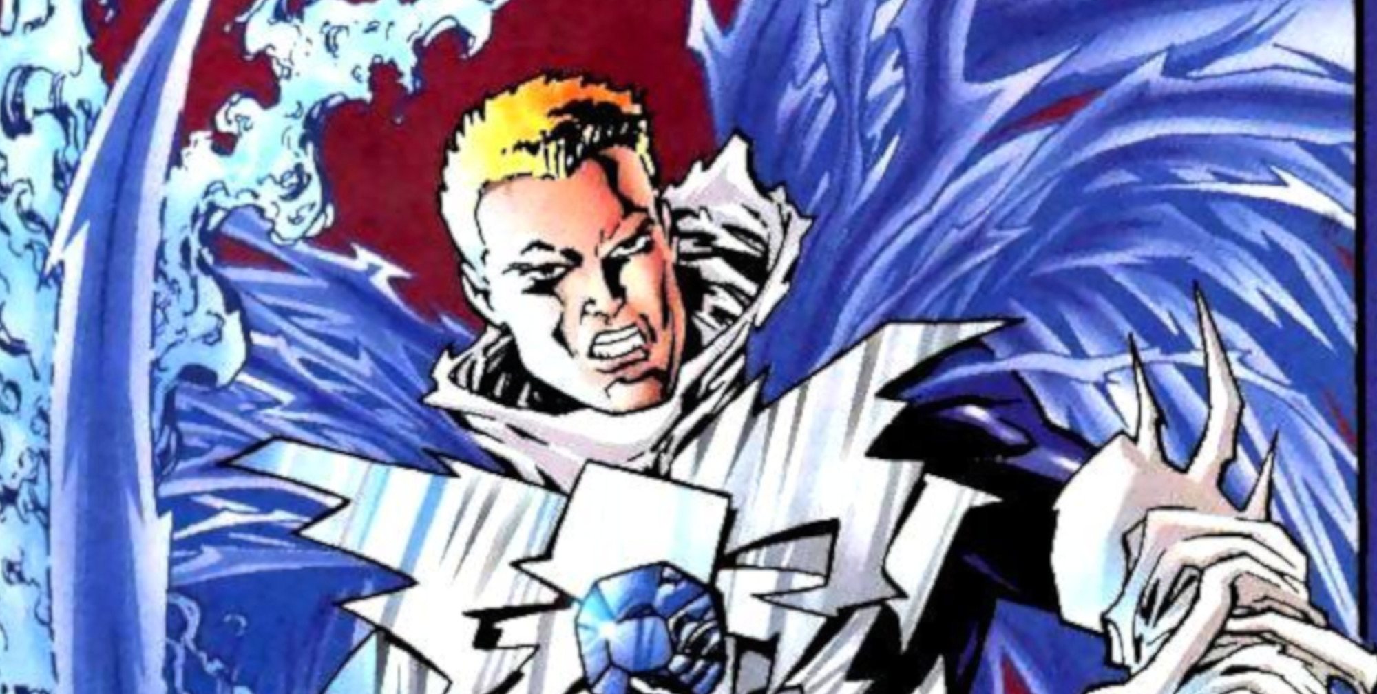 El villano Cobalt Blue, que todavía no ha aparecido en la serie, tal cual se ve en los cómics