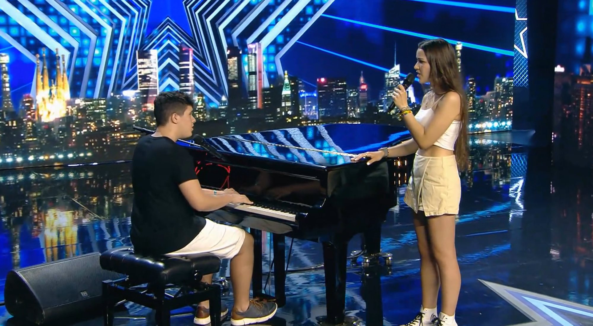 Sergi y Marta durante su actuación en 'Got Talent'