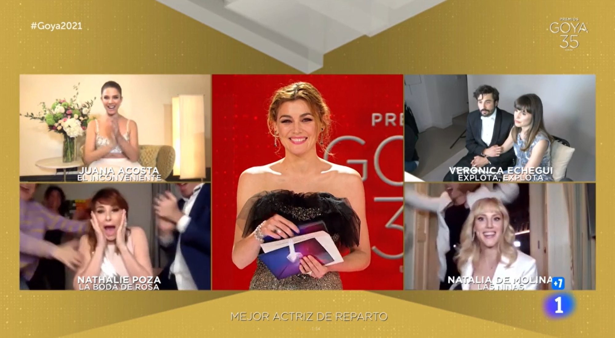 El entorno de Natalia de Molina confunde su nombre con el de Nathalie Poza en los Goya 2021