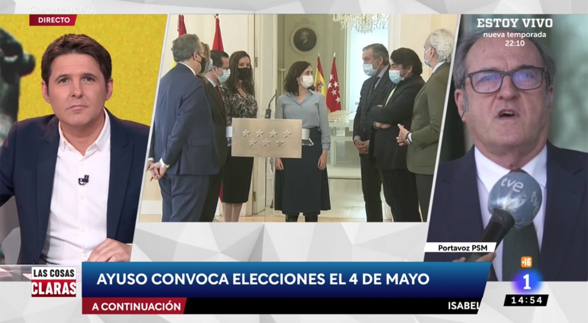 Jesús Cintora y Ángel Gabilondo en &#39;Las cosas claras&#39;