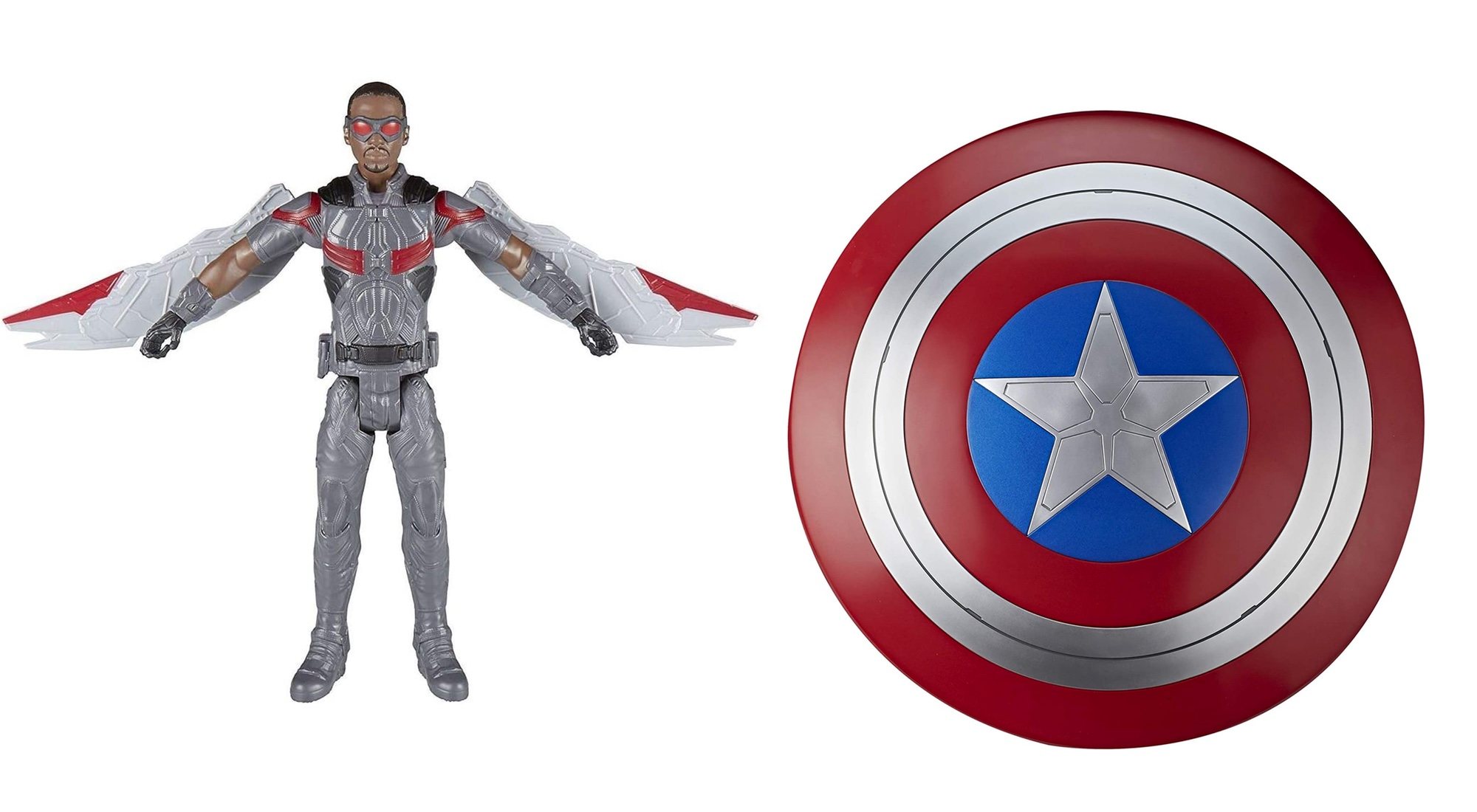 Figura de acción de Falcon y escudo de Capitán América