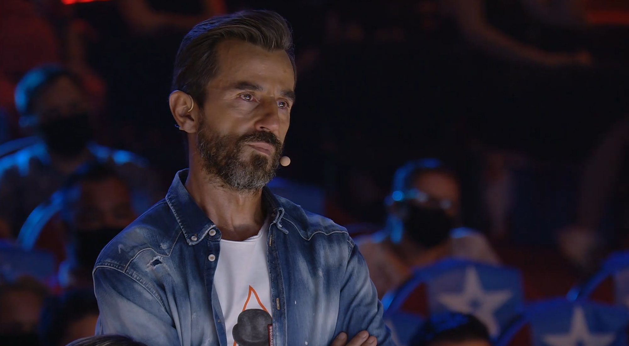 Santi Millán, emocionado durante el discurso de Paz Padilla en 'Got Talent'