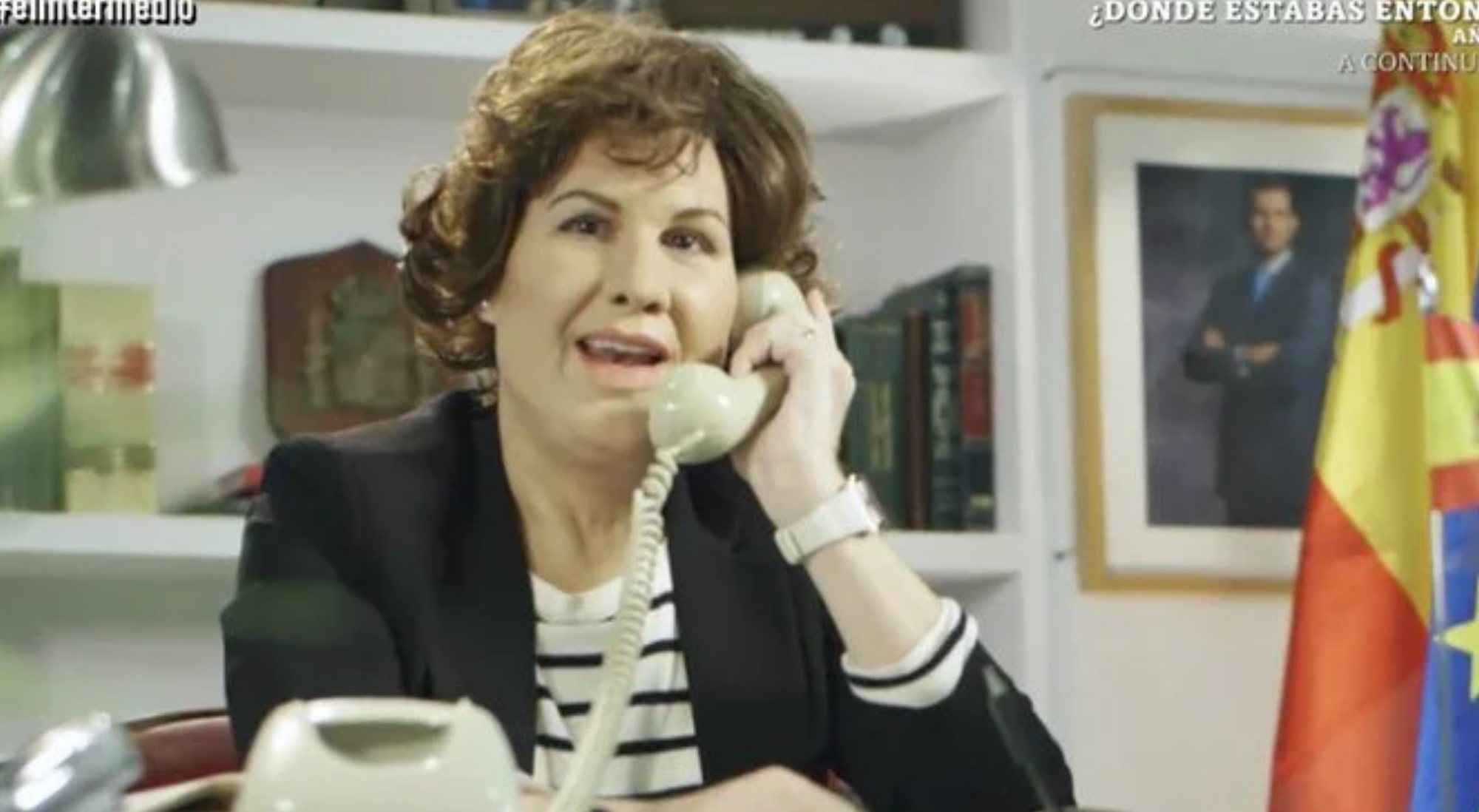 Joaquín Reyes imitando a Soraya Sáenz de Santamaría