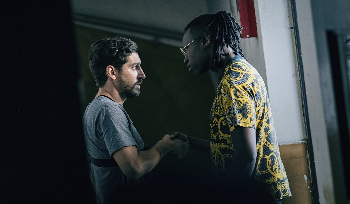 Sebastien Houbani y Abdramane Diakite como Franck y Tony en 'Dealer'