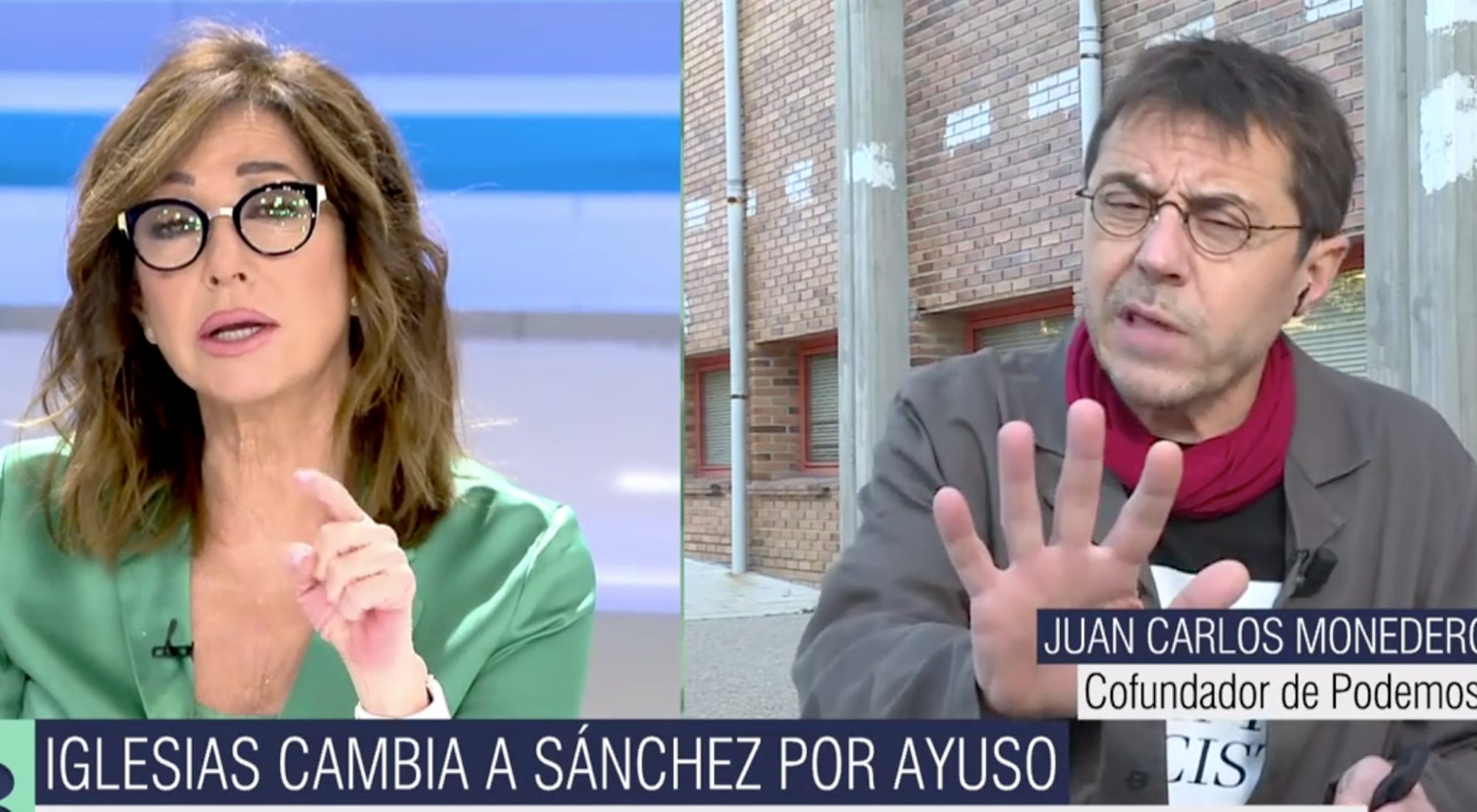 El encontronazo entre Ana Rosa Quintana y Juan Carlos Monedero
