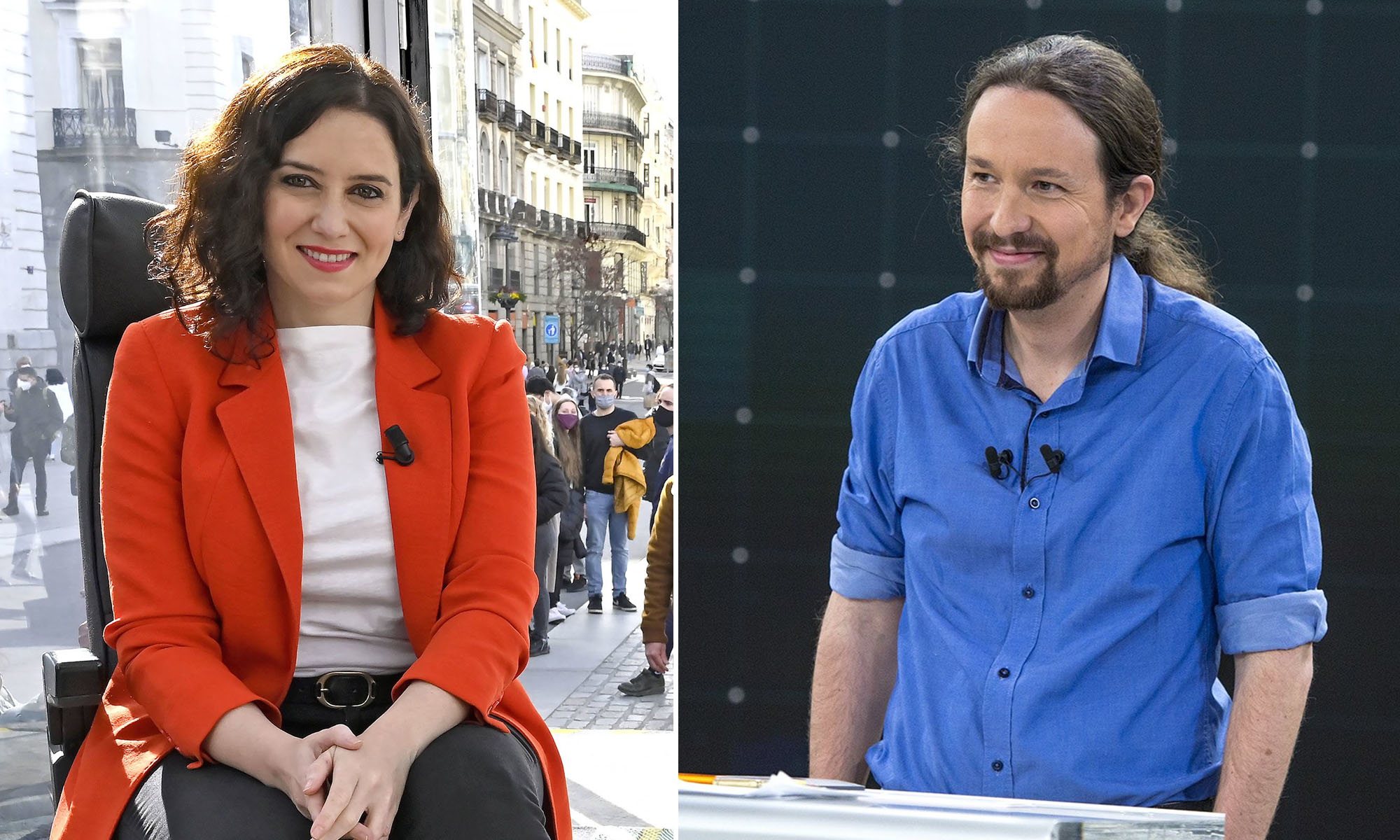 Isabel Díaz Ayuso y Pablo Iglesias