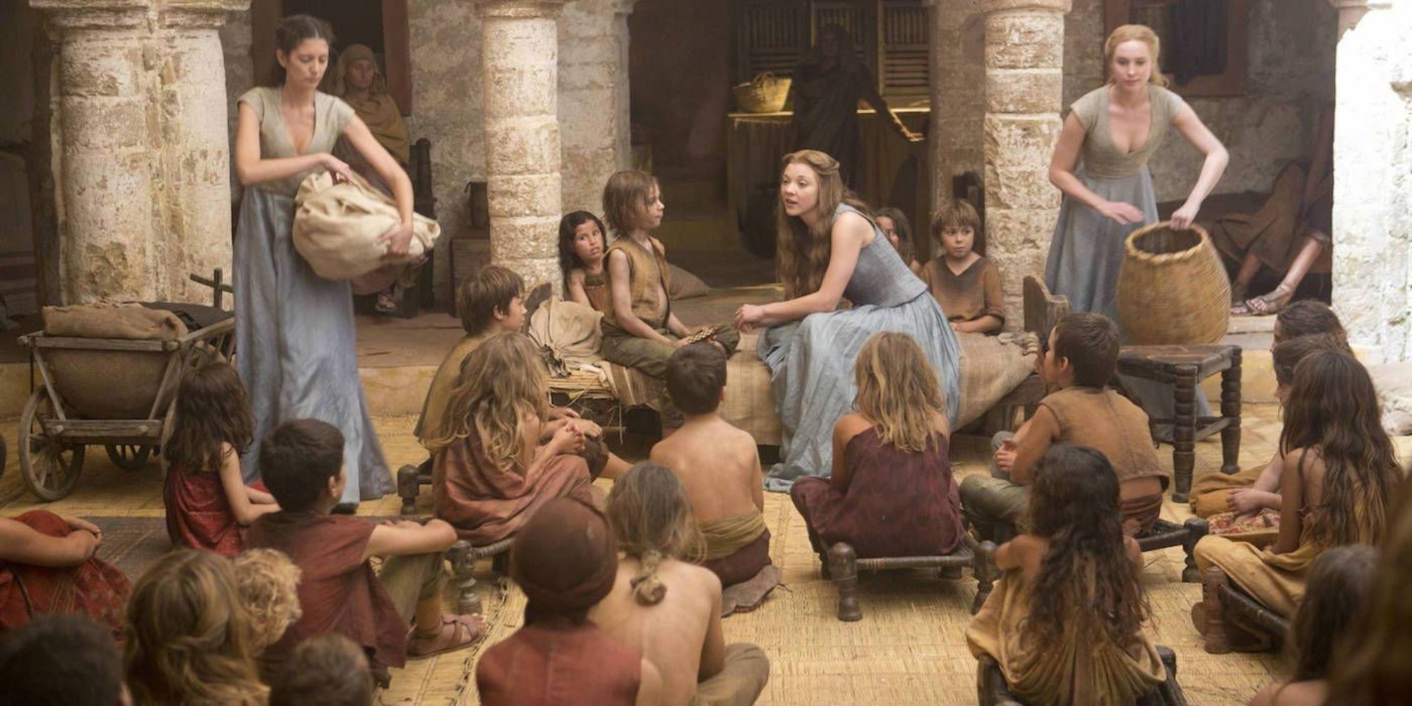 Natalie Dormer como Margaery Tyrell en un orfanato de Lecho de Pulgas