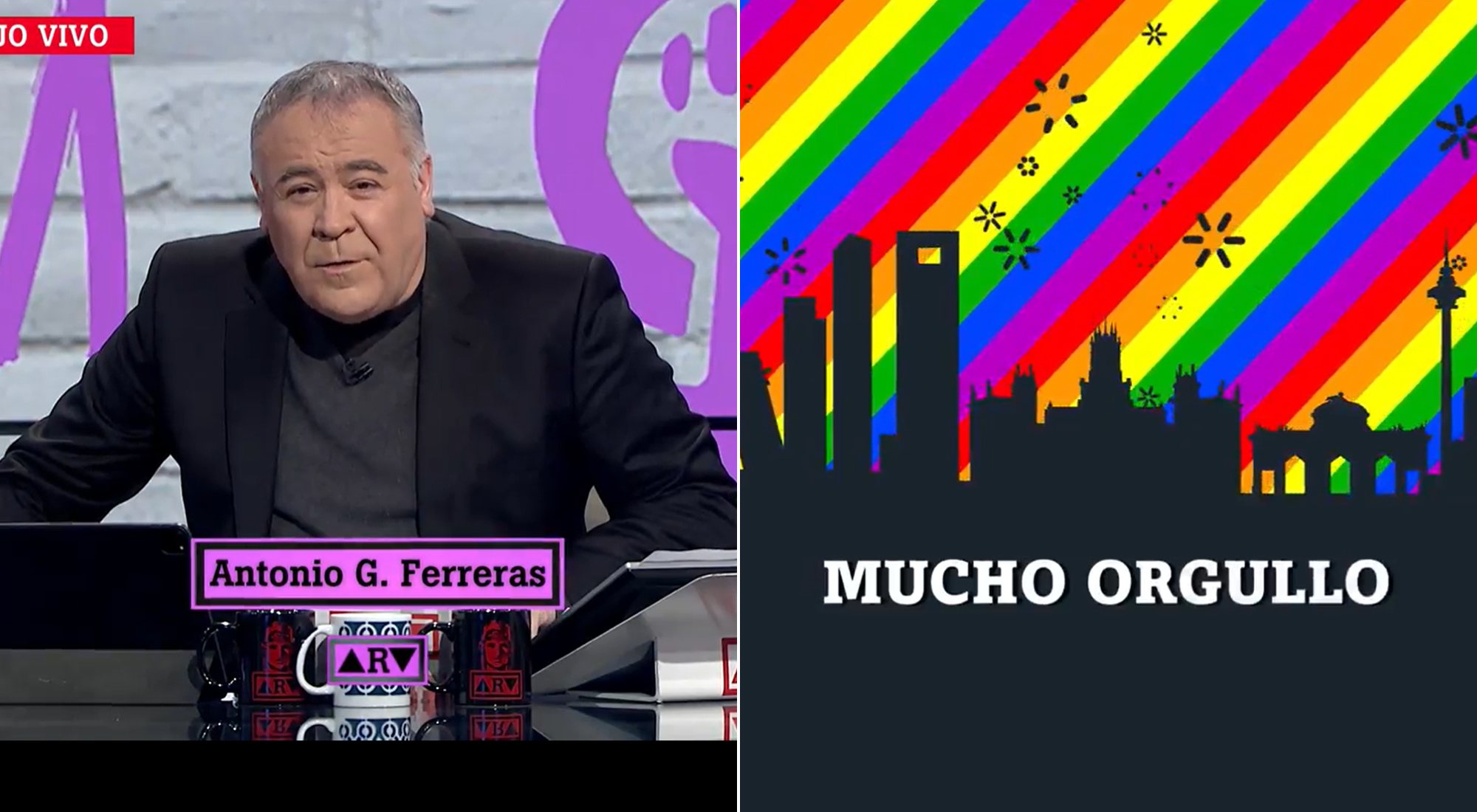 Cambios en el grafismo de 'Al rojo vivo' por el Día Internacional de la Mujer y campaña del Orgullo 2017