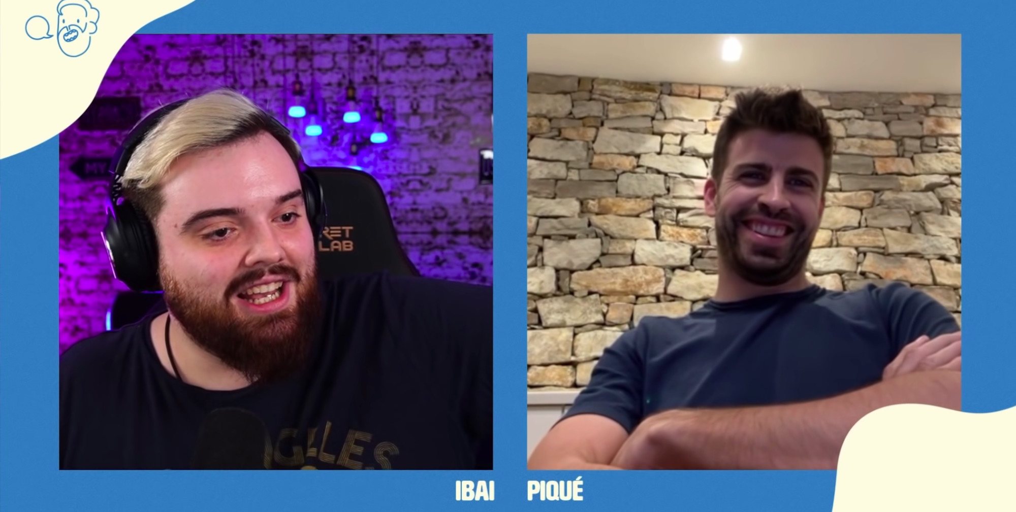 Ibai Llanos y Gerard Piqué en &quot;Charlando Tranquilamente&quot;