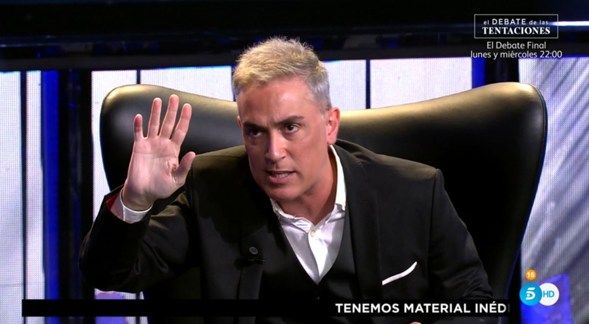 Kiko Hernández, contra Antonio David durante la emisión de 'Rocío, contar la verdad para seguir viva'