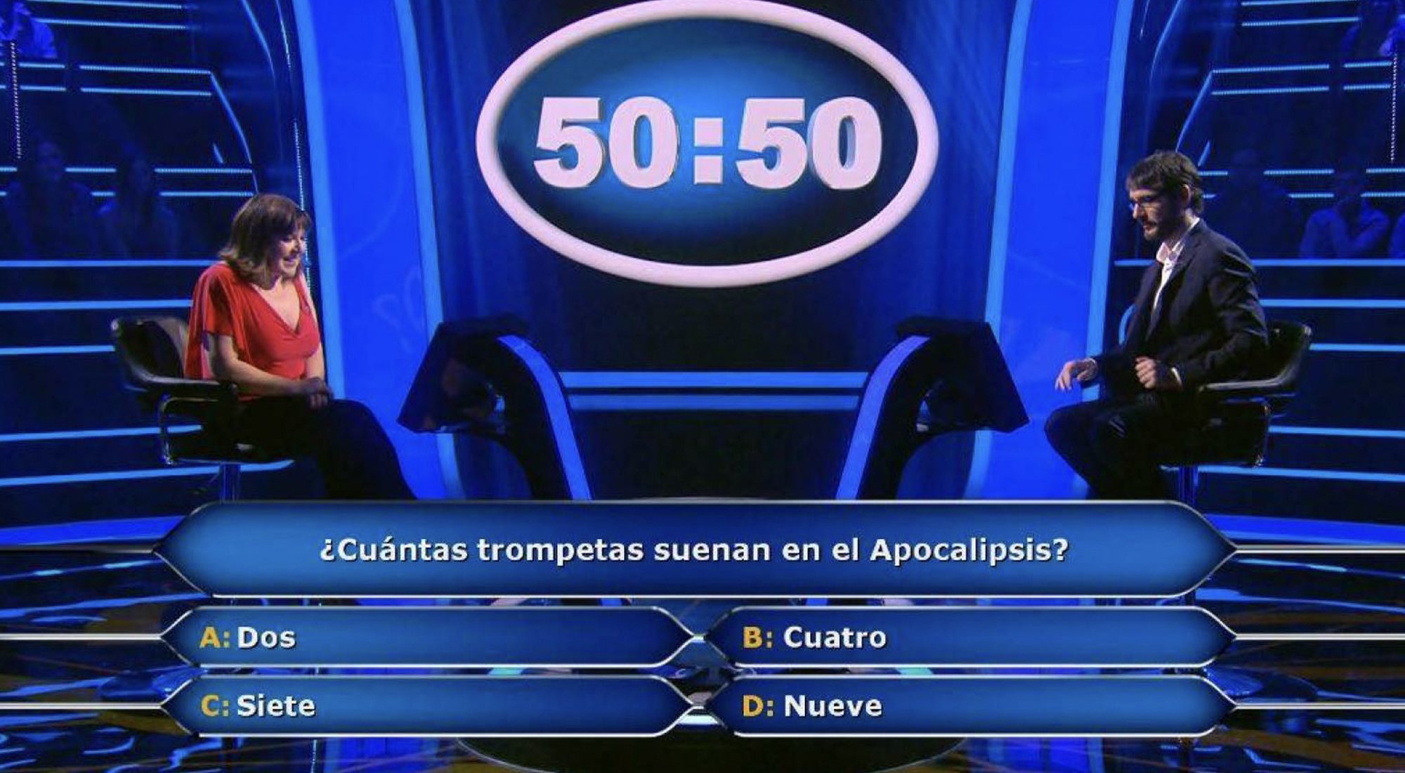 Loles León concursando en '¿Quién quiere ser millonario?'