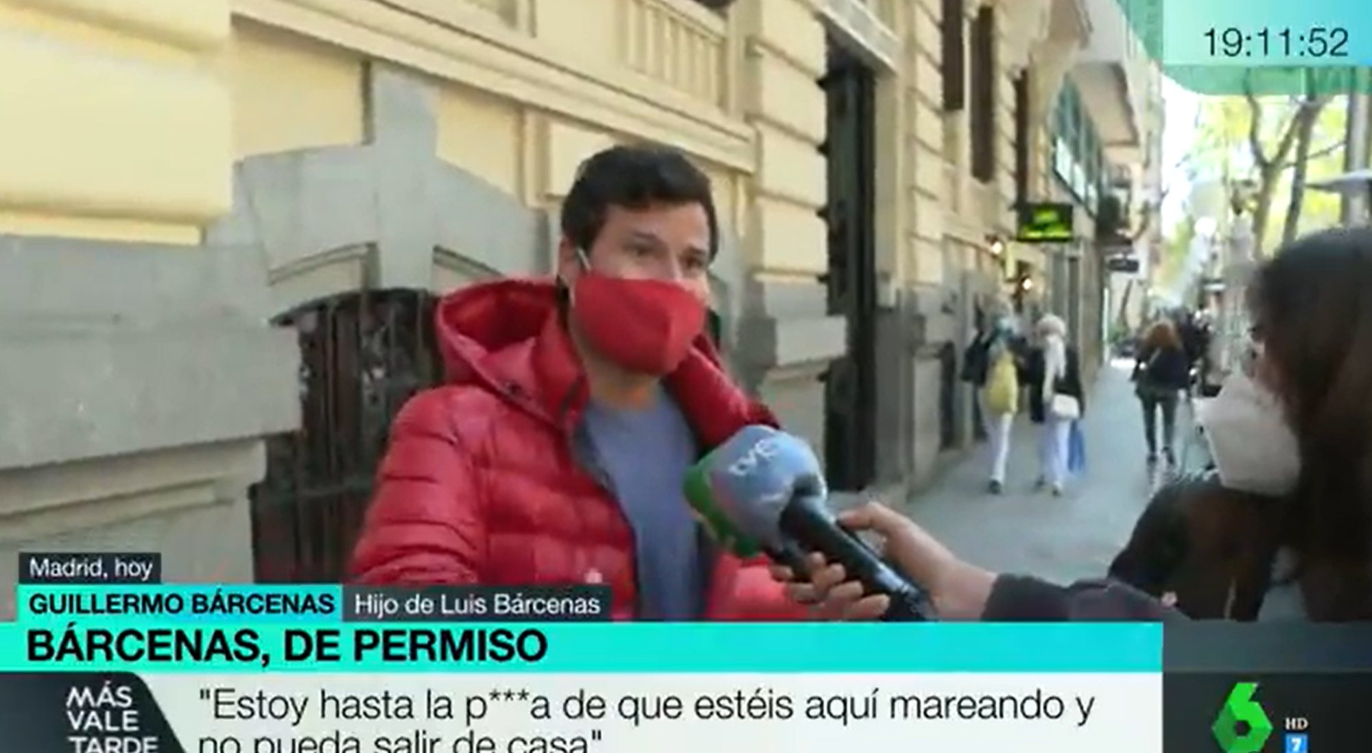 Imágenes de Willy Bárcenas en 'Más vale tarde'