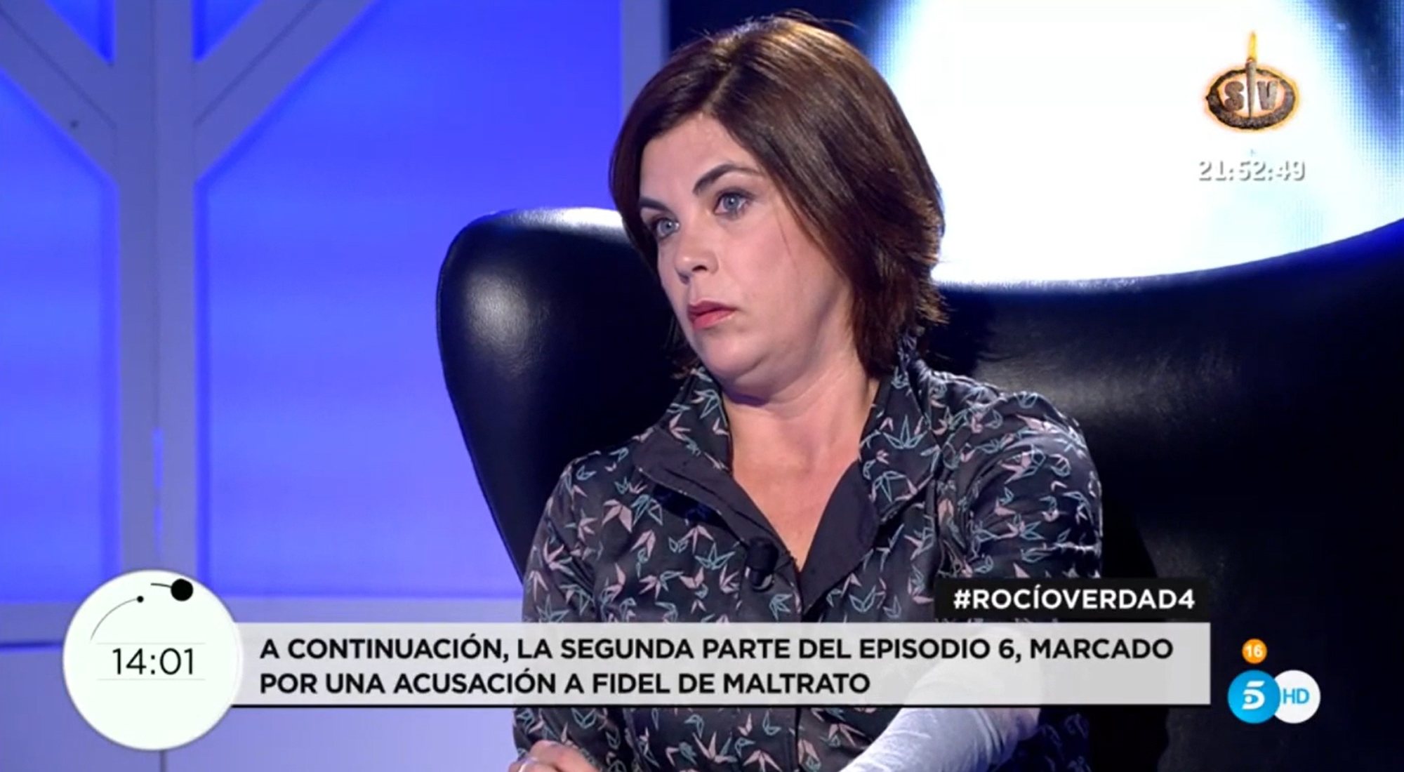Samanta Villar durante su intervención en el programa de 'Rocío, contar la verdad para seguir viva'