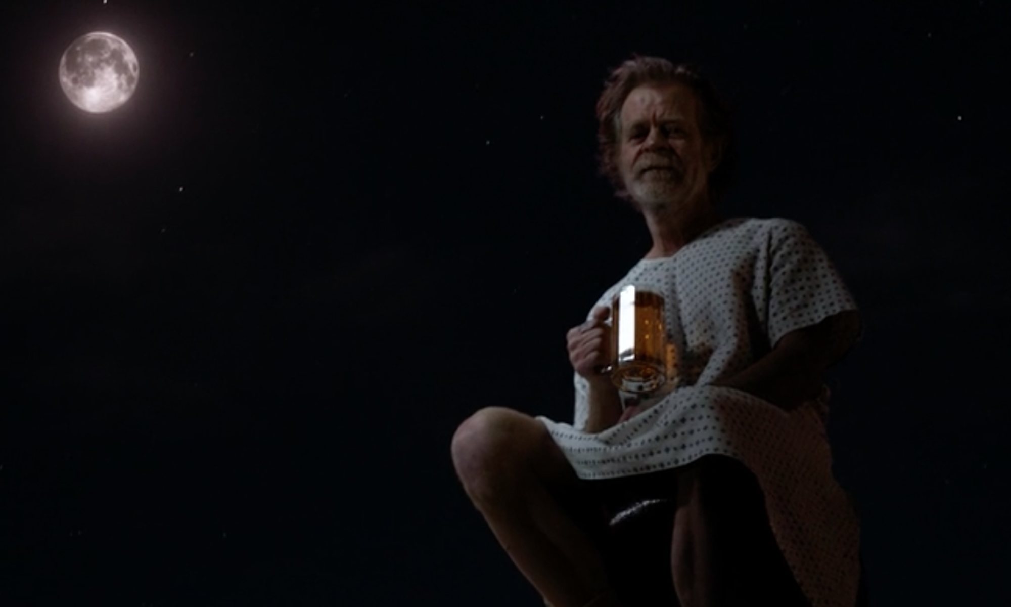 Frank Gallagher, en la última escena de 'Shameless'