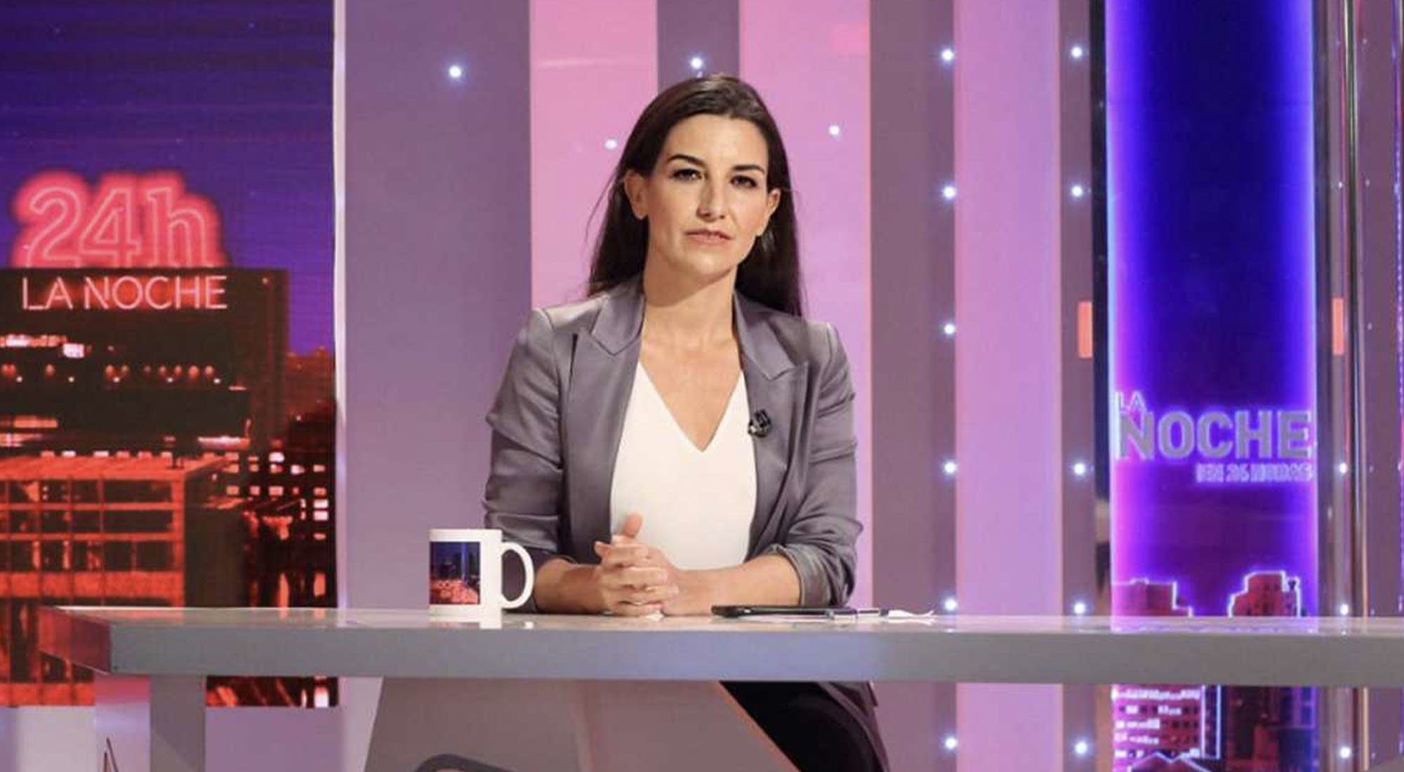 Rocío Monasterio en el plató de &#39;La noche en 24 horas&#39;