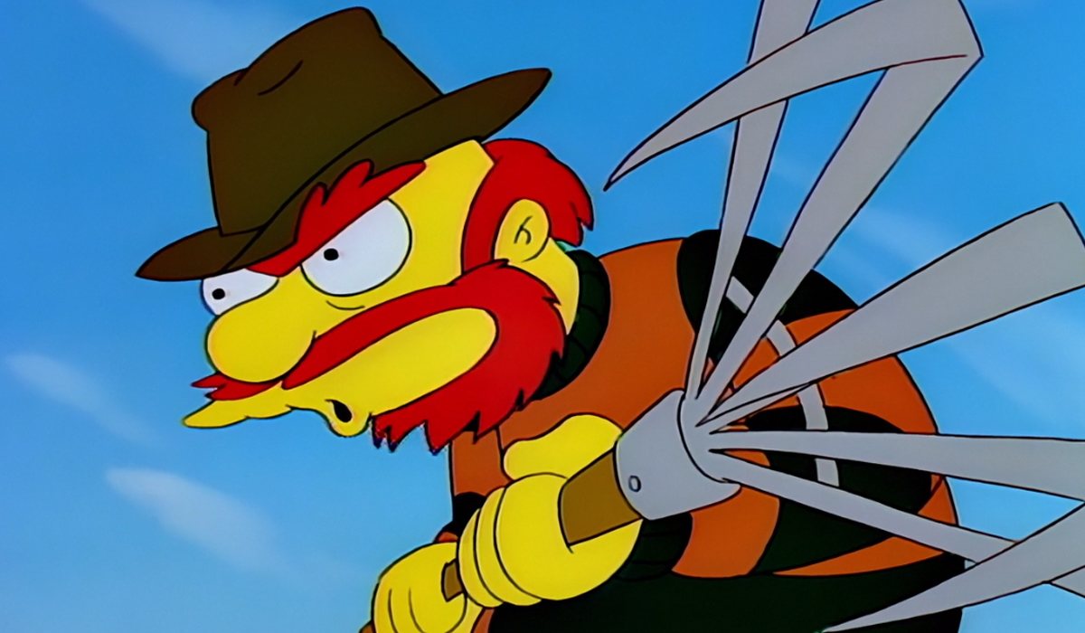 Willie caracterizado como Freddy Kureger en 'Los Simpson'