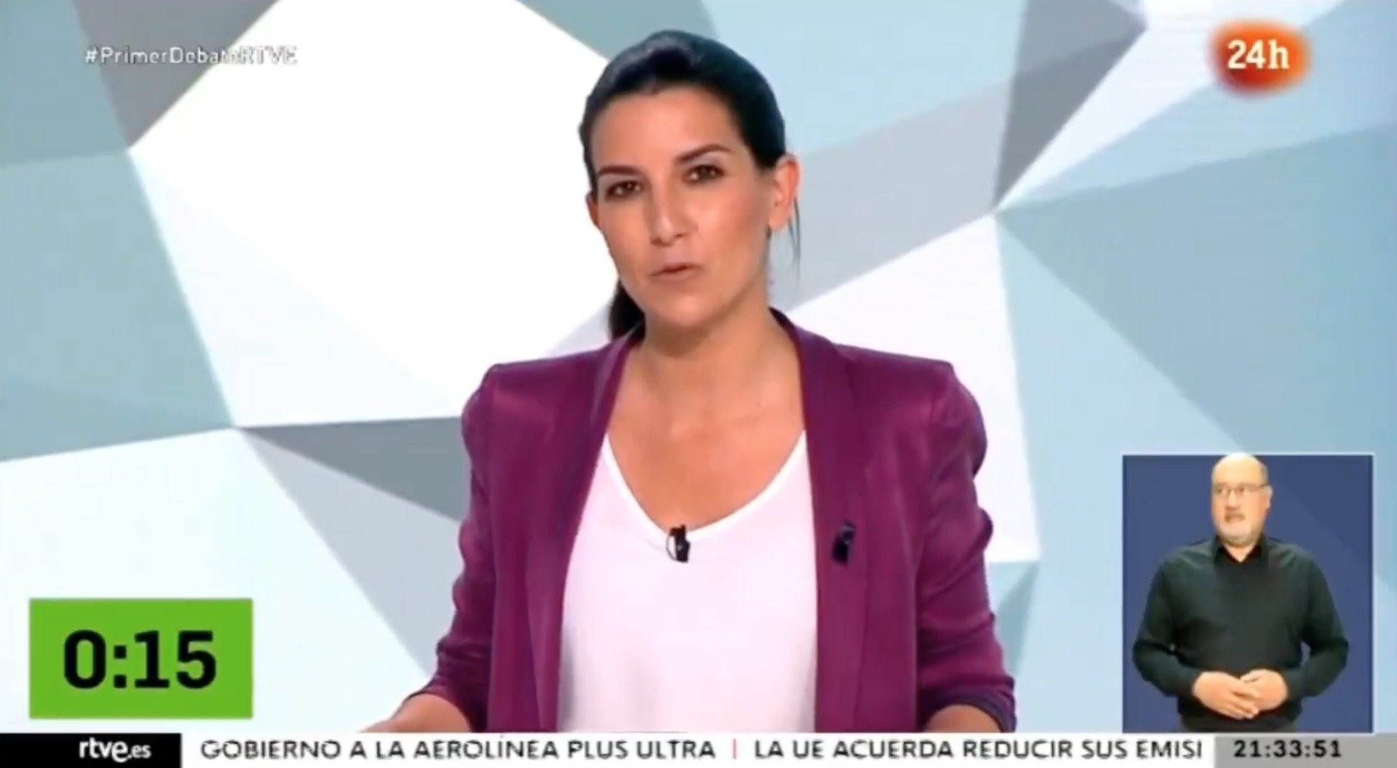 Rocío Monasterio en el debate electoral madrileño