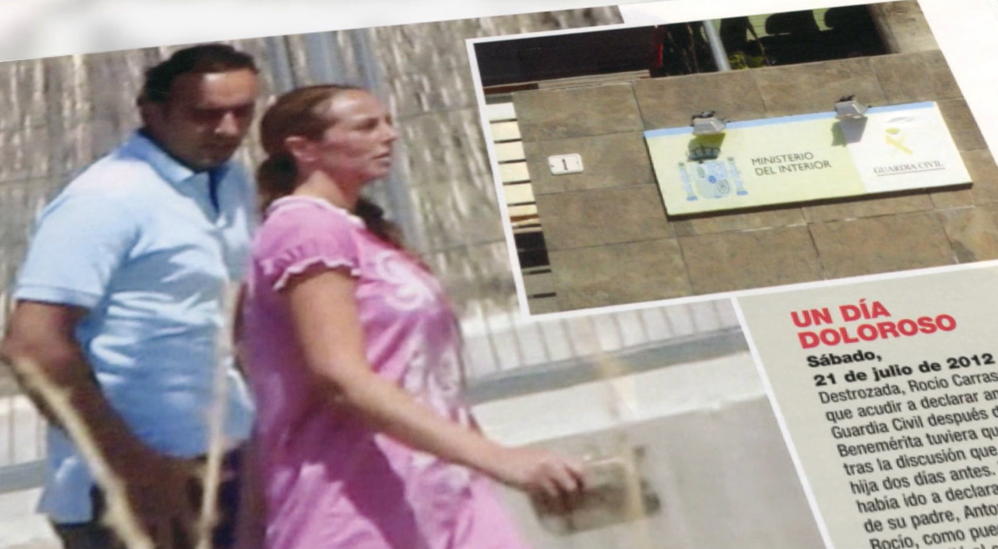 Imágenes de Rocío Carrasco y Fidel Albiac a las puertas del cuartel