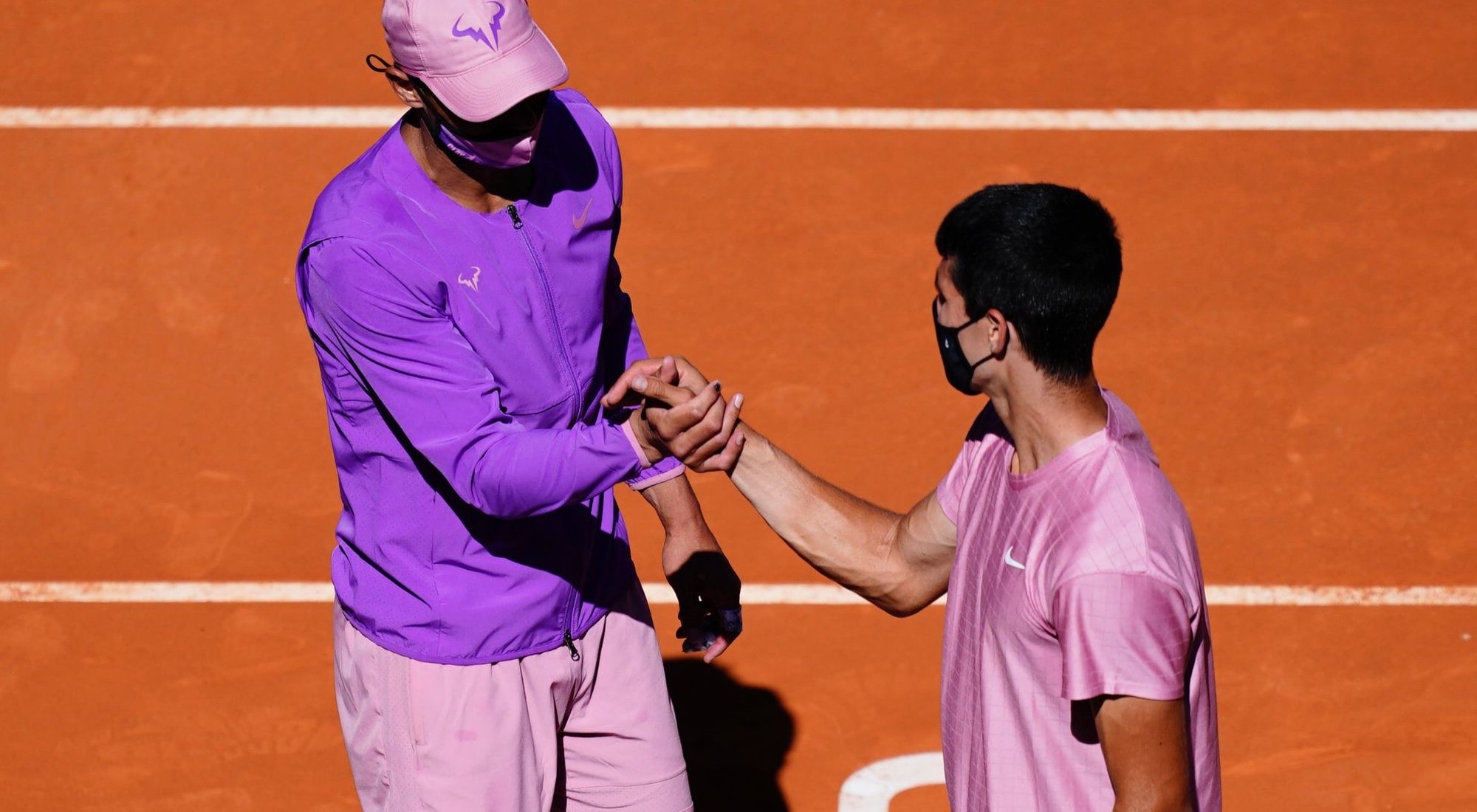 Rafa Nadal y Carlos Alcaraz en el Mutua Madrid Open