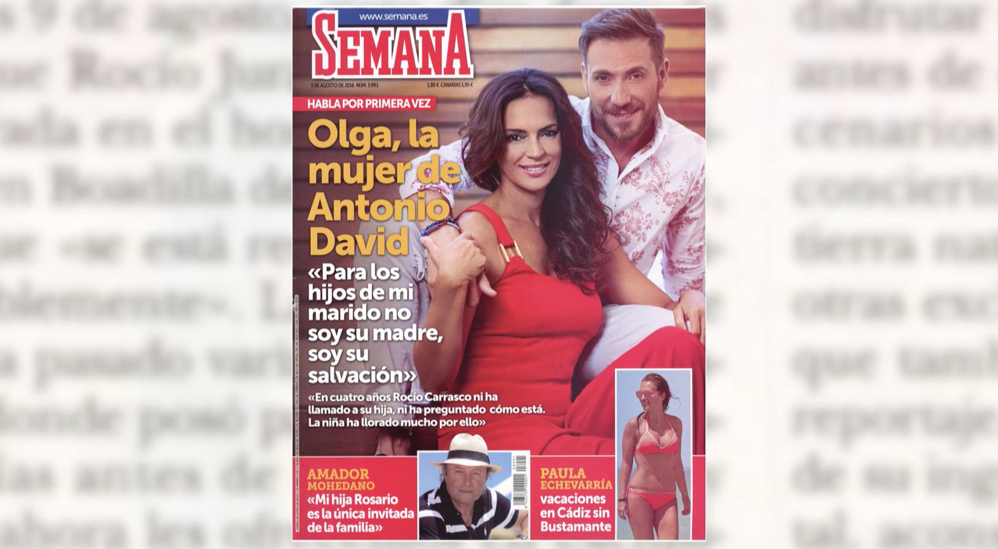 Olga Moreno posa con Antonio David en su primera entrevista