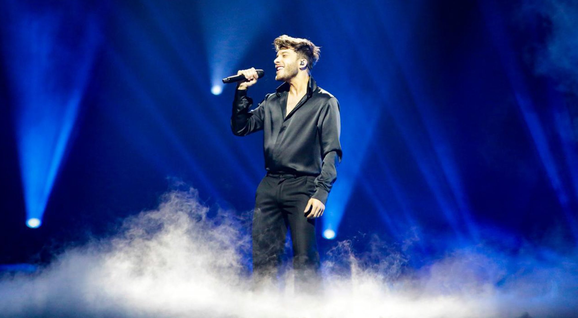 Blas Cantó durante su primer ensayo en Eurovisión 2021