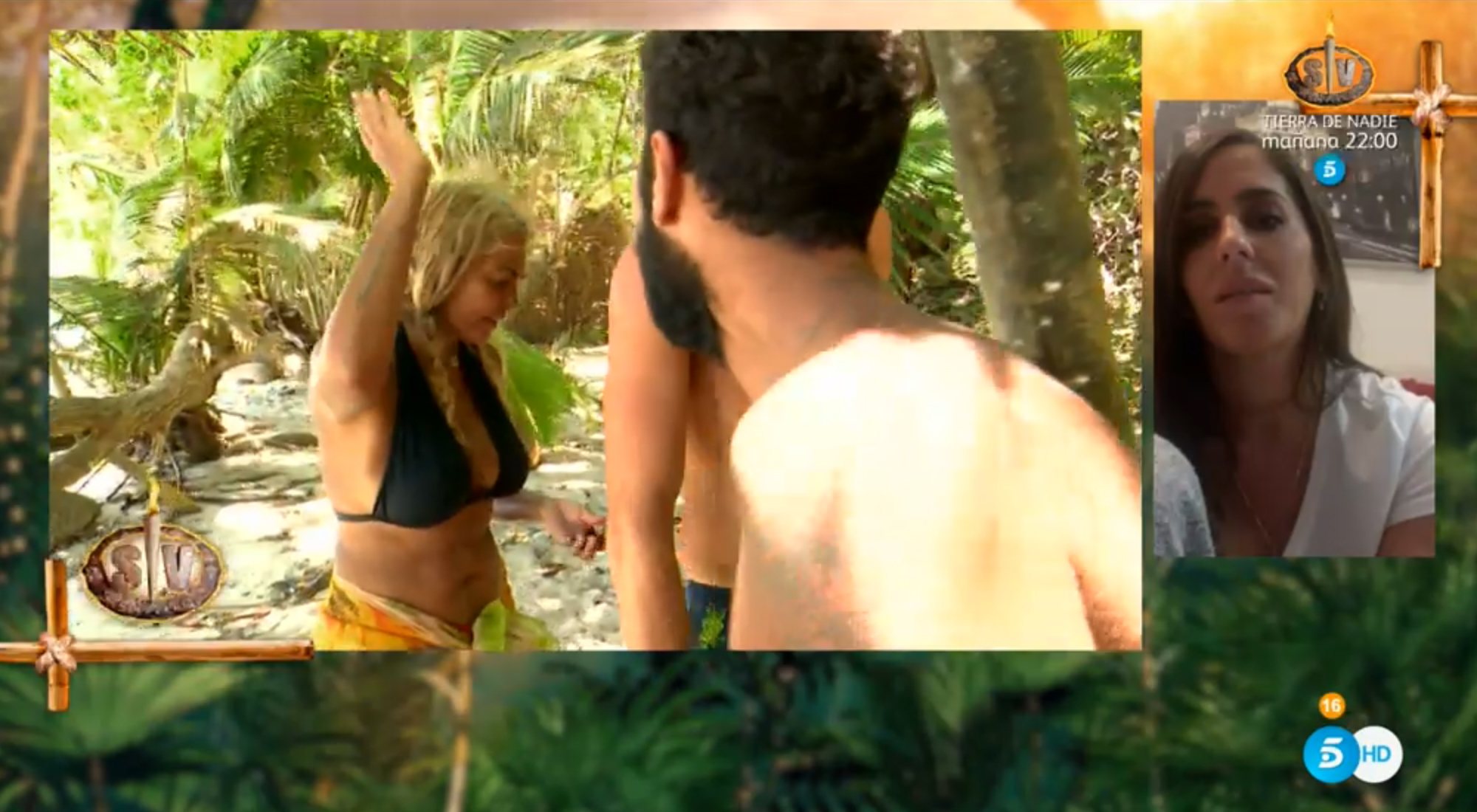 Anabel Pantoja, atenta a la disputa entre Sylvia Pantoja y Omar Sánchez en 'Supervivientes'