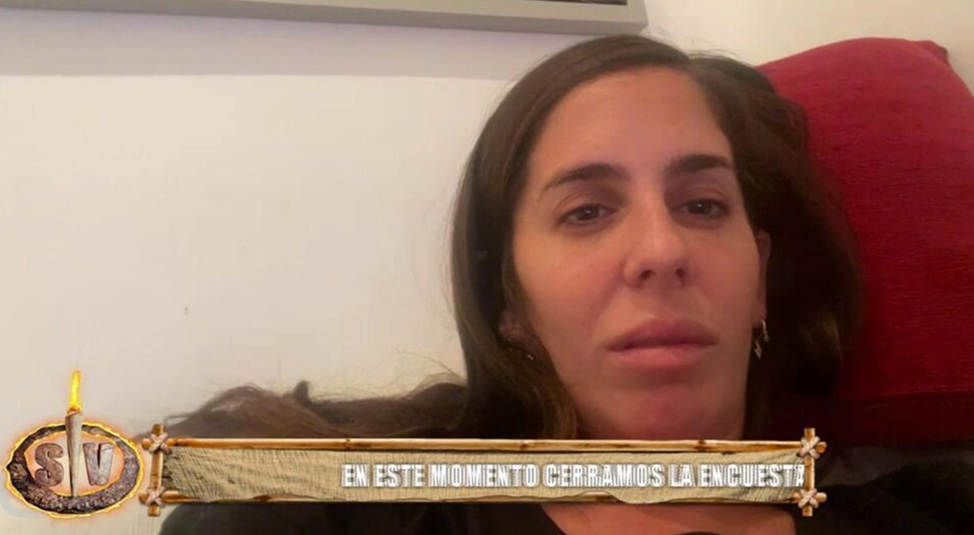 Anabel Pantoja, quedándose dormida en 'Supervivientes 2021'