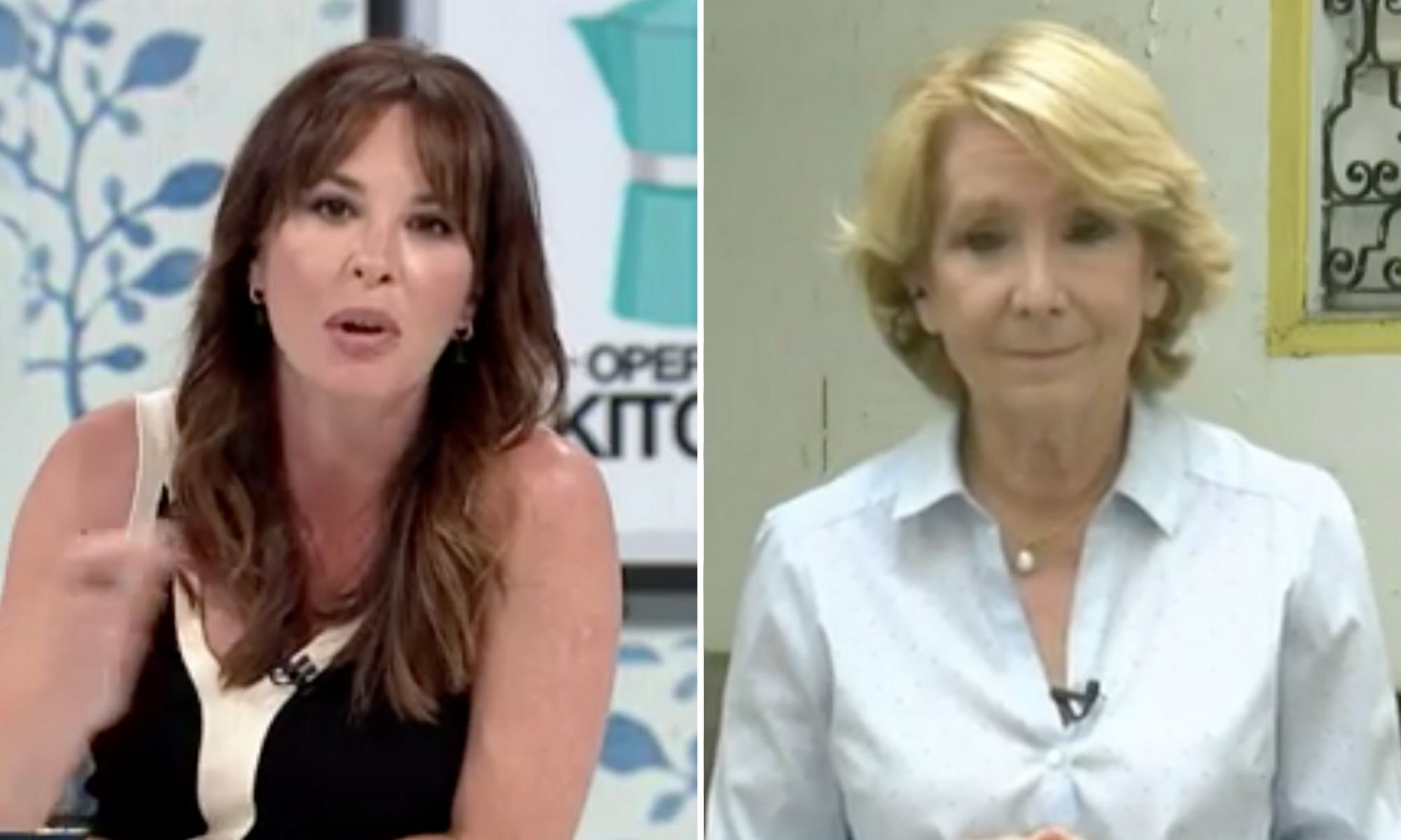 Mamen Mendizábal y Esperanza Aguirre en 'Más vale tarde'