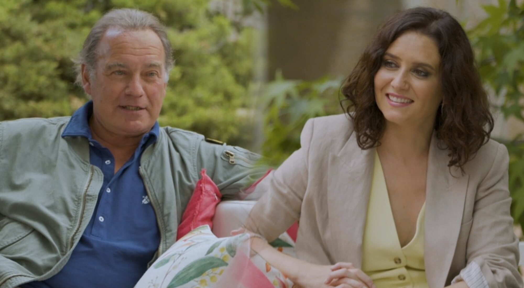 Bertín Osborne e Isabel Díaz Ayuso, durante su encuentro en 'Mi casa es la tuya'