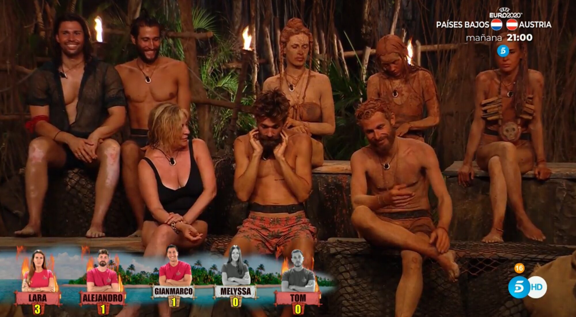 Los concursantes de &#39;Supervivientes&#39;, tras conocer las nominaciones de la gala 11