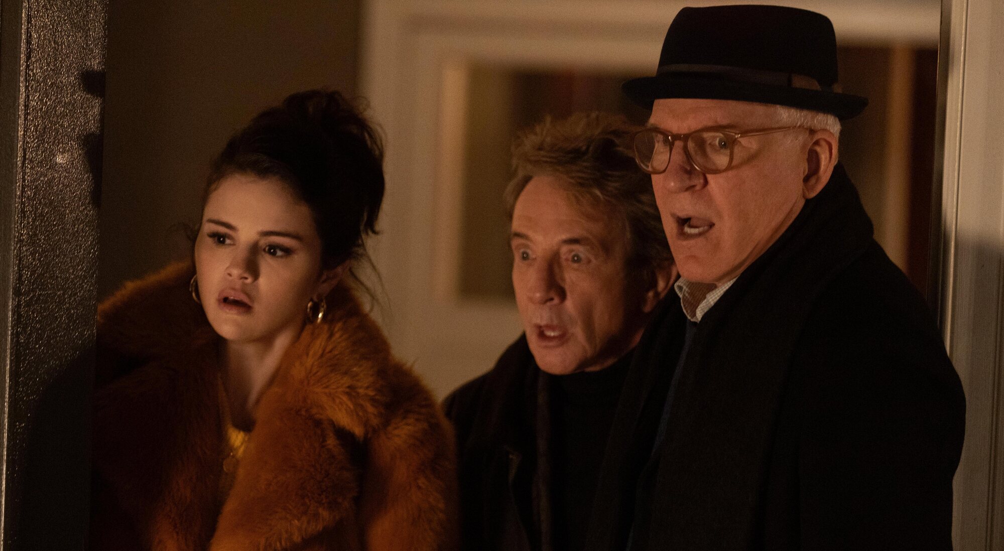 Selena Gomez, Martin Short y Steve Martin en &#39;Solo asesinatos en el edificio&#39;