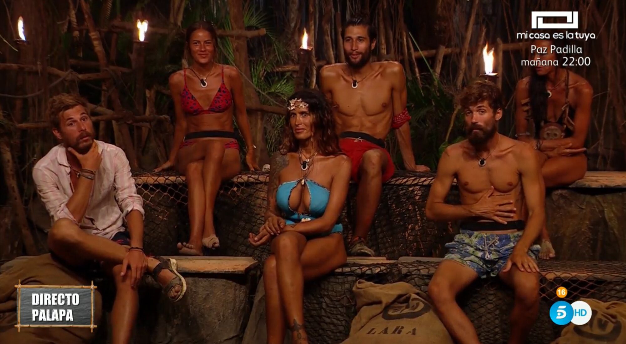 Los concursantes, perplejos al descubrir el origen de las críticas a Tom Brusse y Lara Sajén en 'Supervivientes'