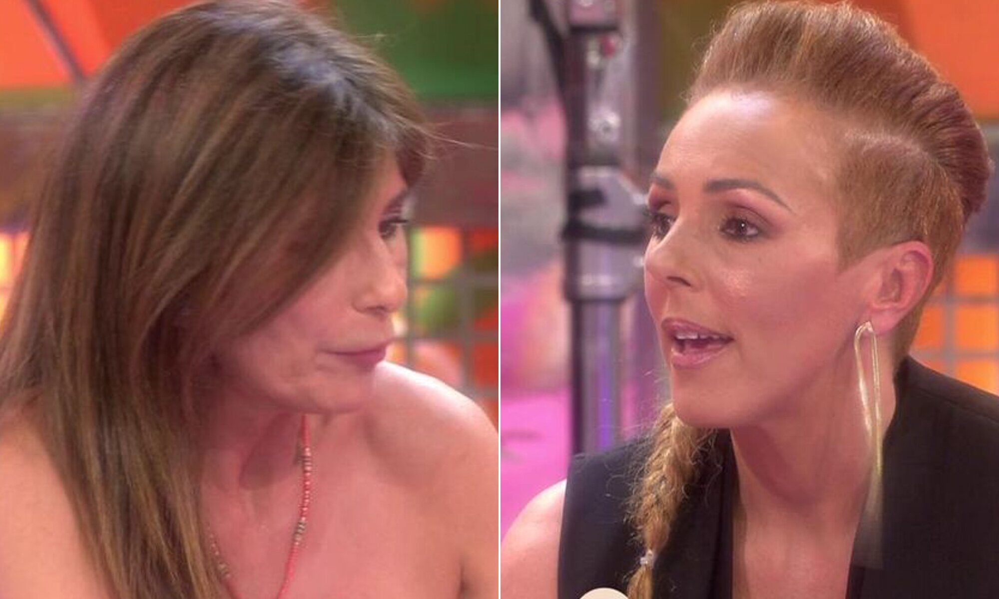 Gema López y Rocío Carrasco durante su cara a cara