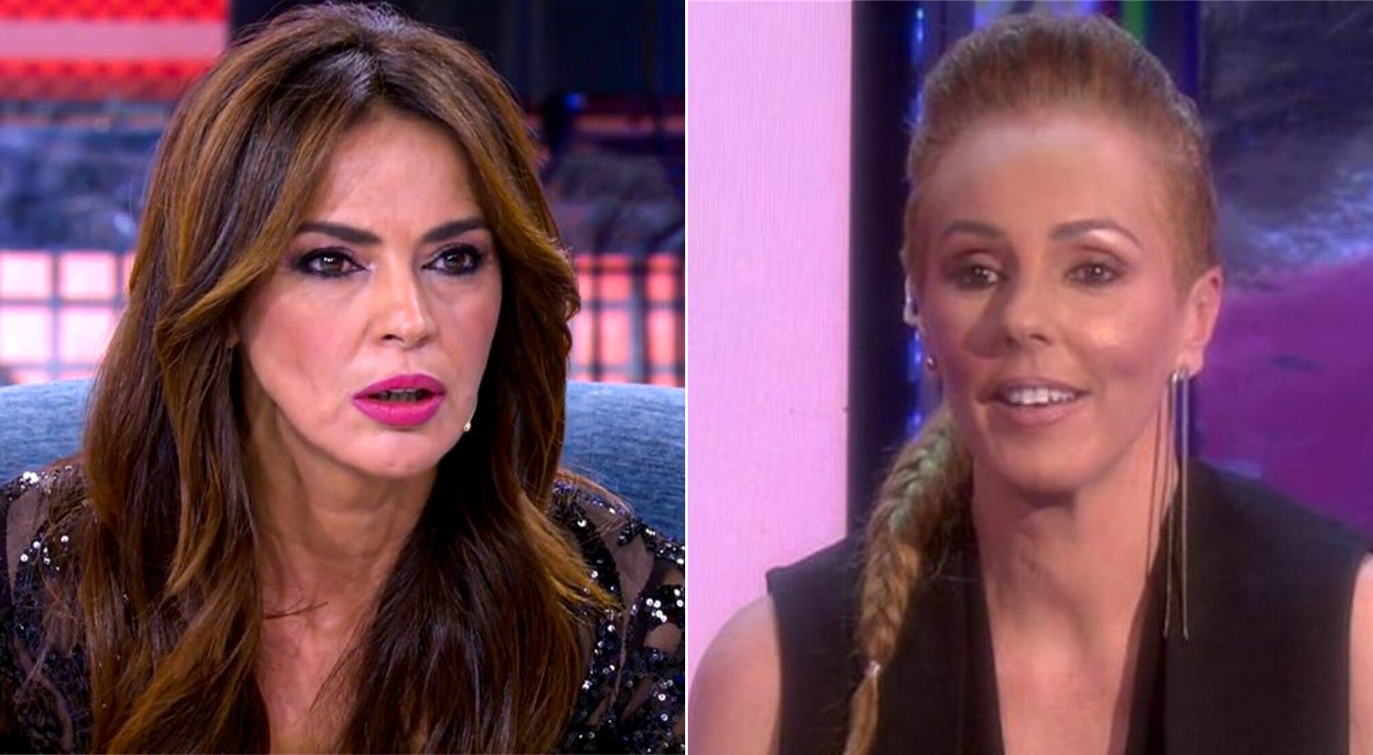 Olga Moreno y Rocío Carrasco, en el plató de 'Sálvame'