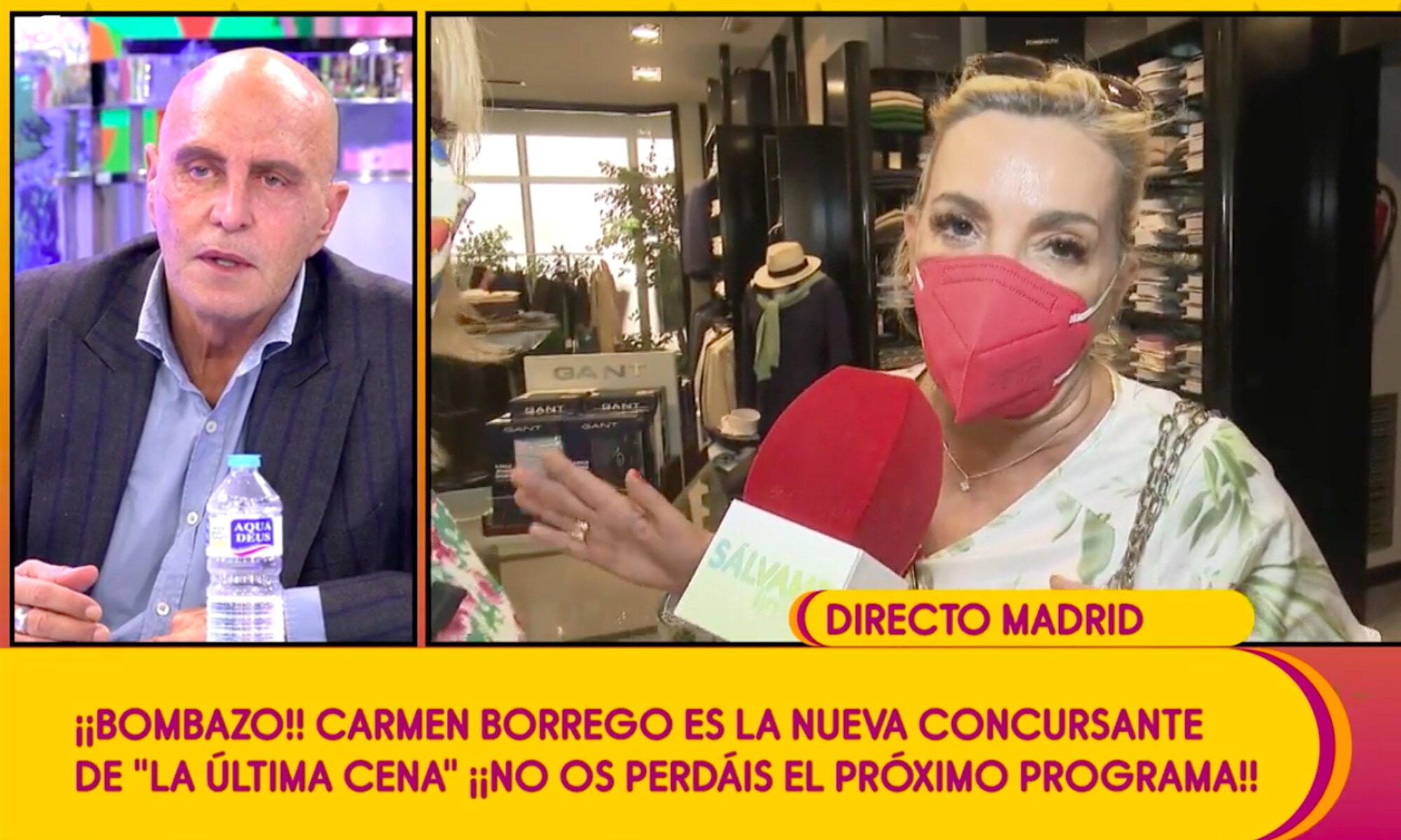 Kiko Matamoros y Carmen Borrego en 'Sálvame'