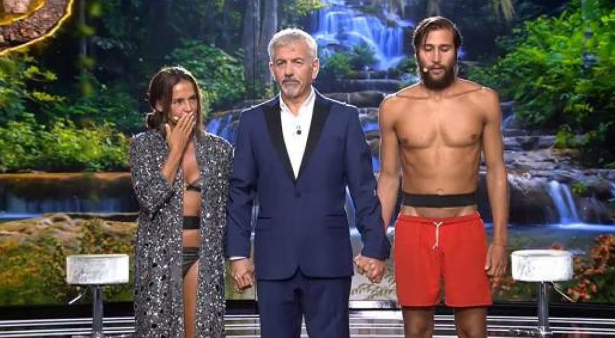 Olga Moreno, Carlos Sobera y Gianmarco Onestini