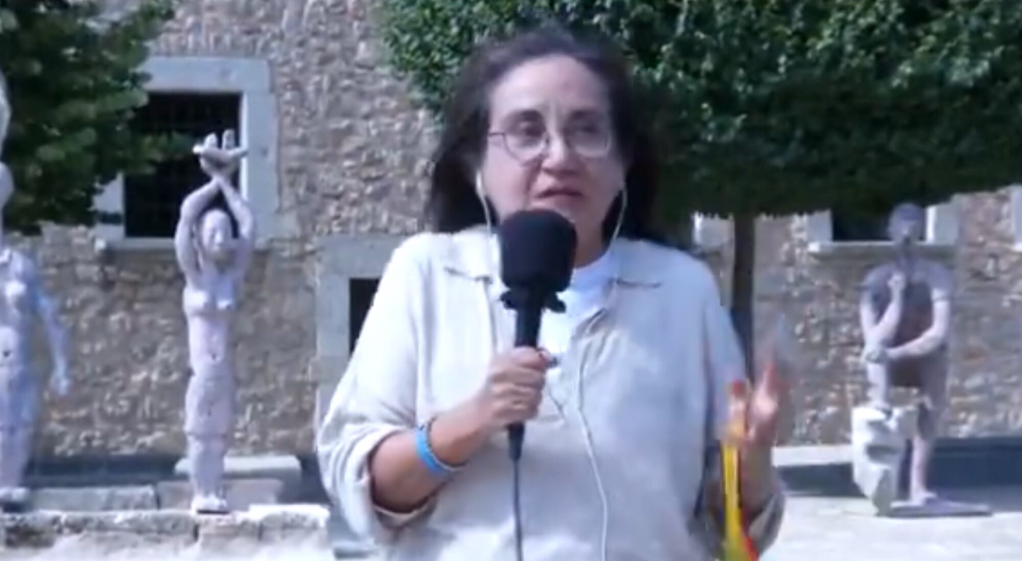 Carmen Duerto en la conexión con 'Sálvame'