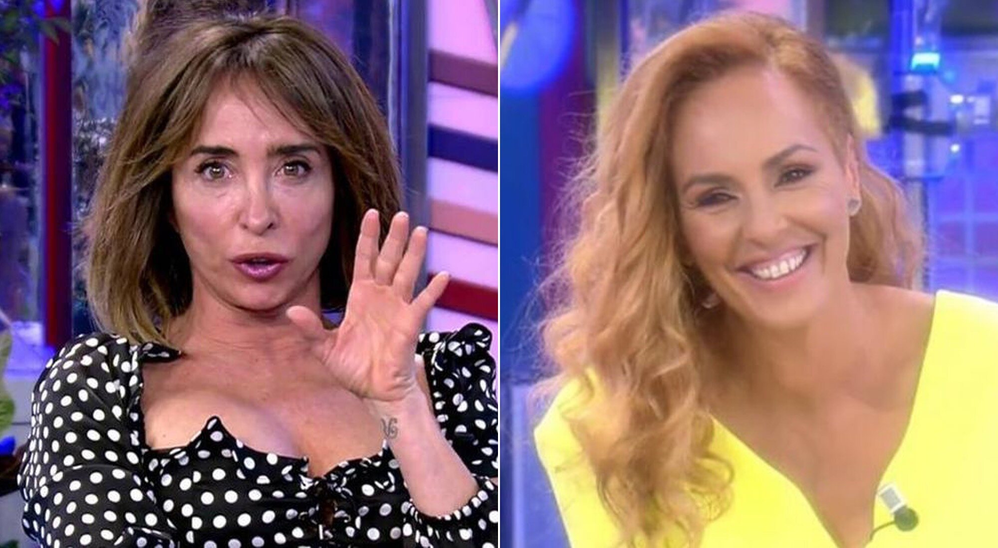 María Patiño, en 'Viernes deluxe', y Rocío Carrasco, en 'Sálvame naranja'