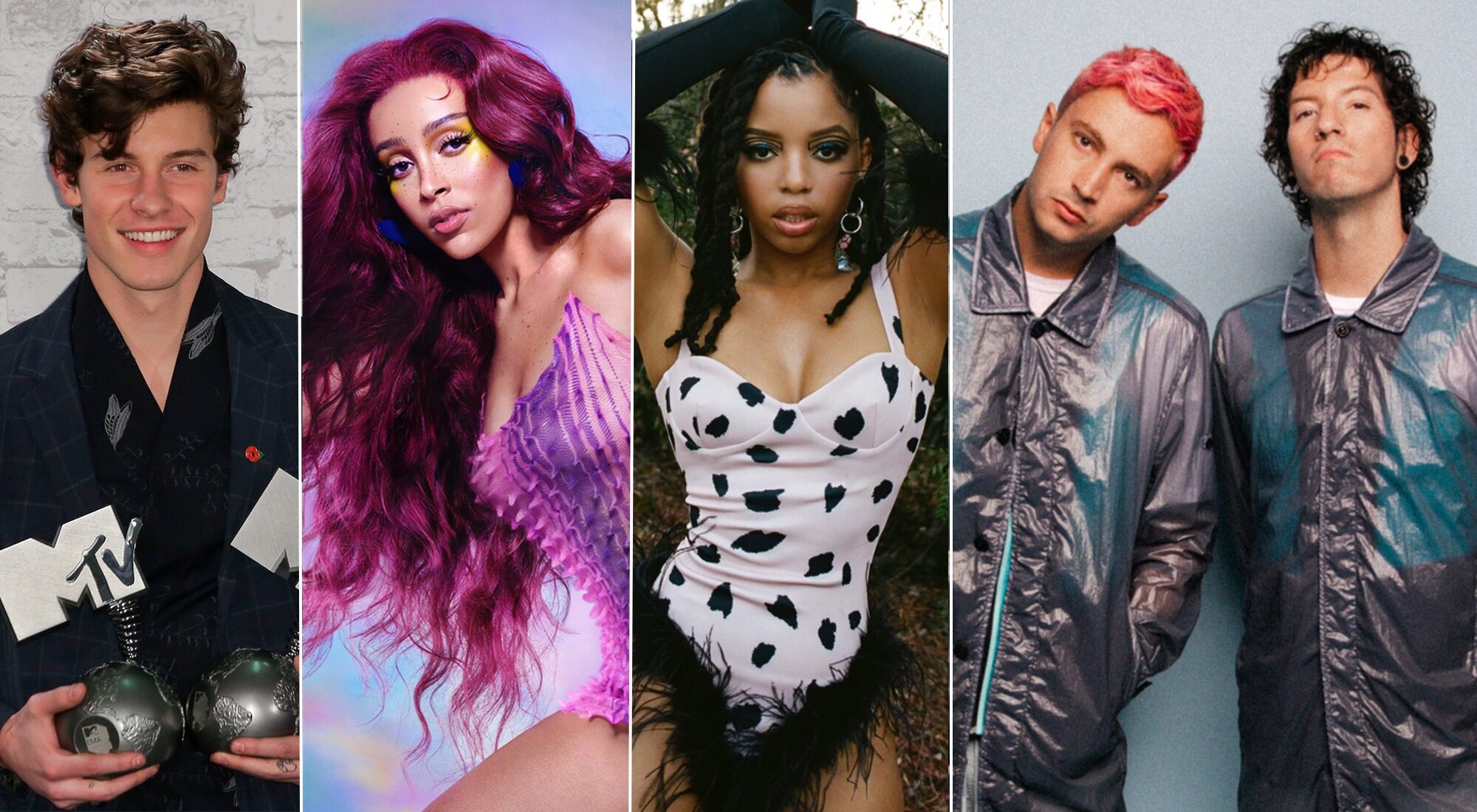 Shawn Mendes, Doja Cat, Chlöe y Twenty One Pilots