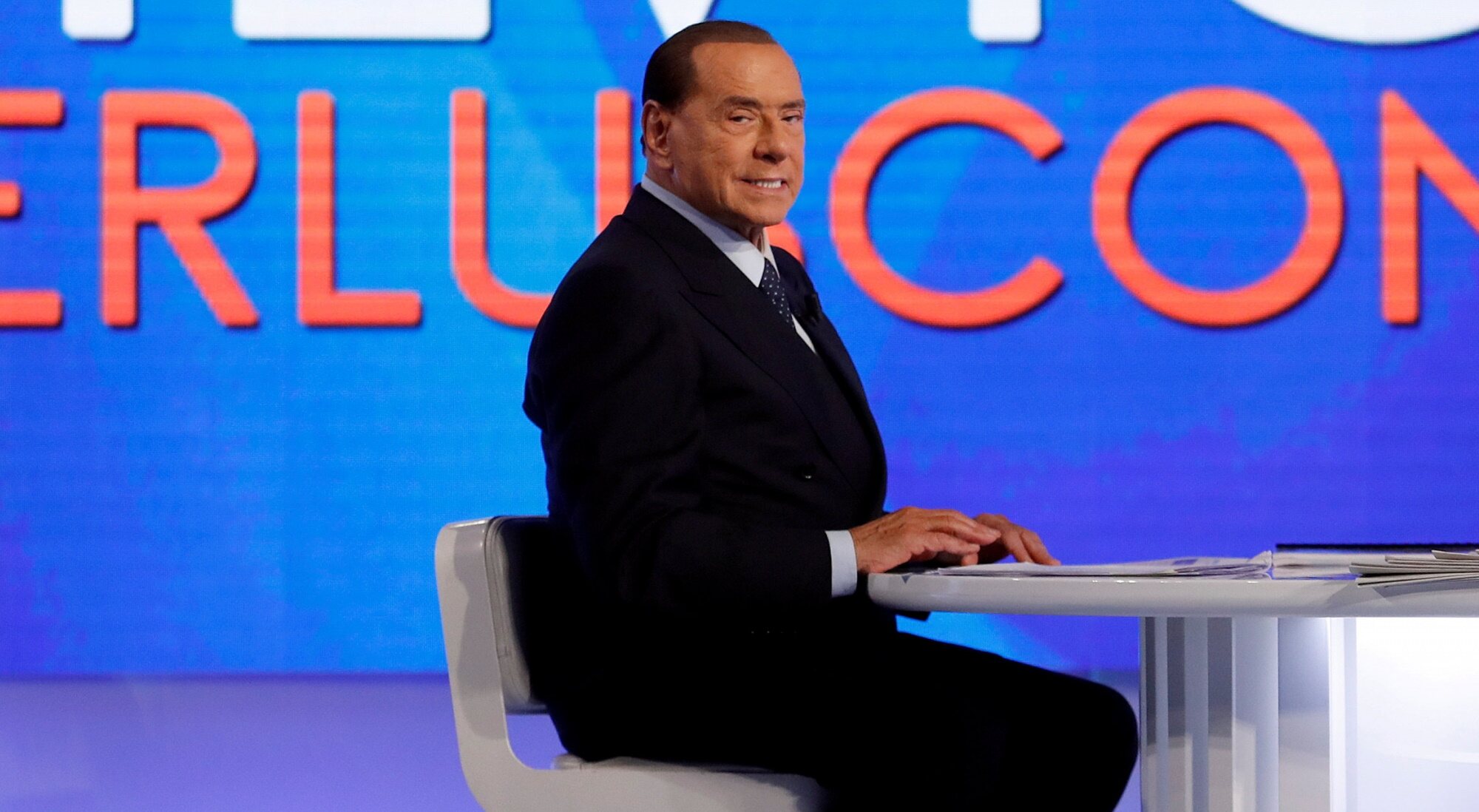 Silvio Berlusconi en la televisión italiana
