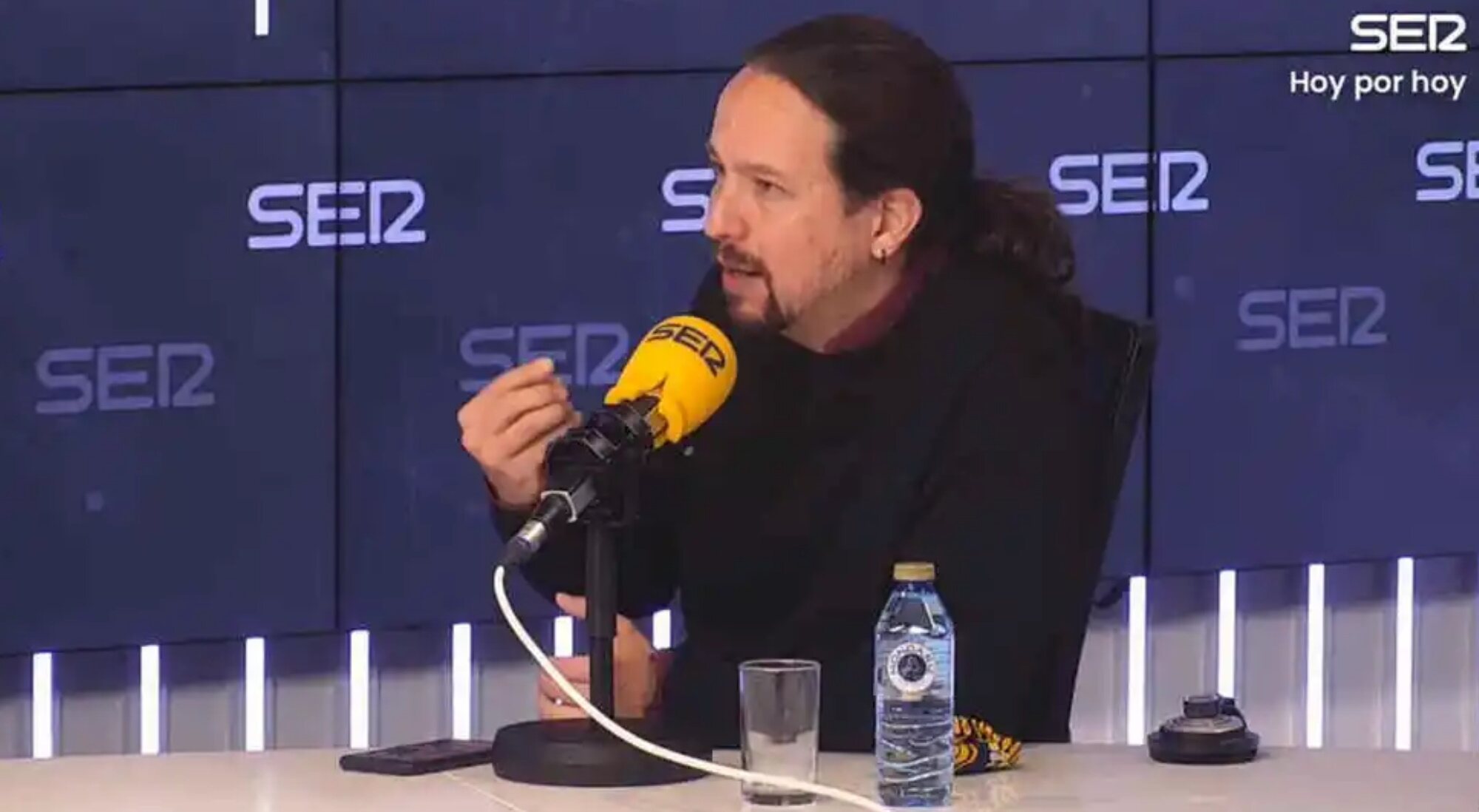 Pablo Iglesias el programa Hoy por Hoy, de La Ser