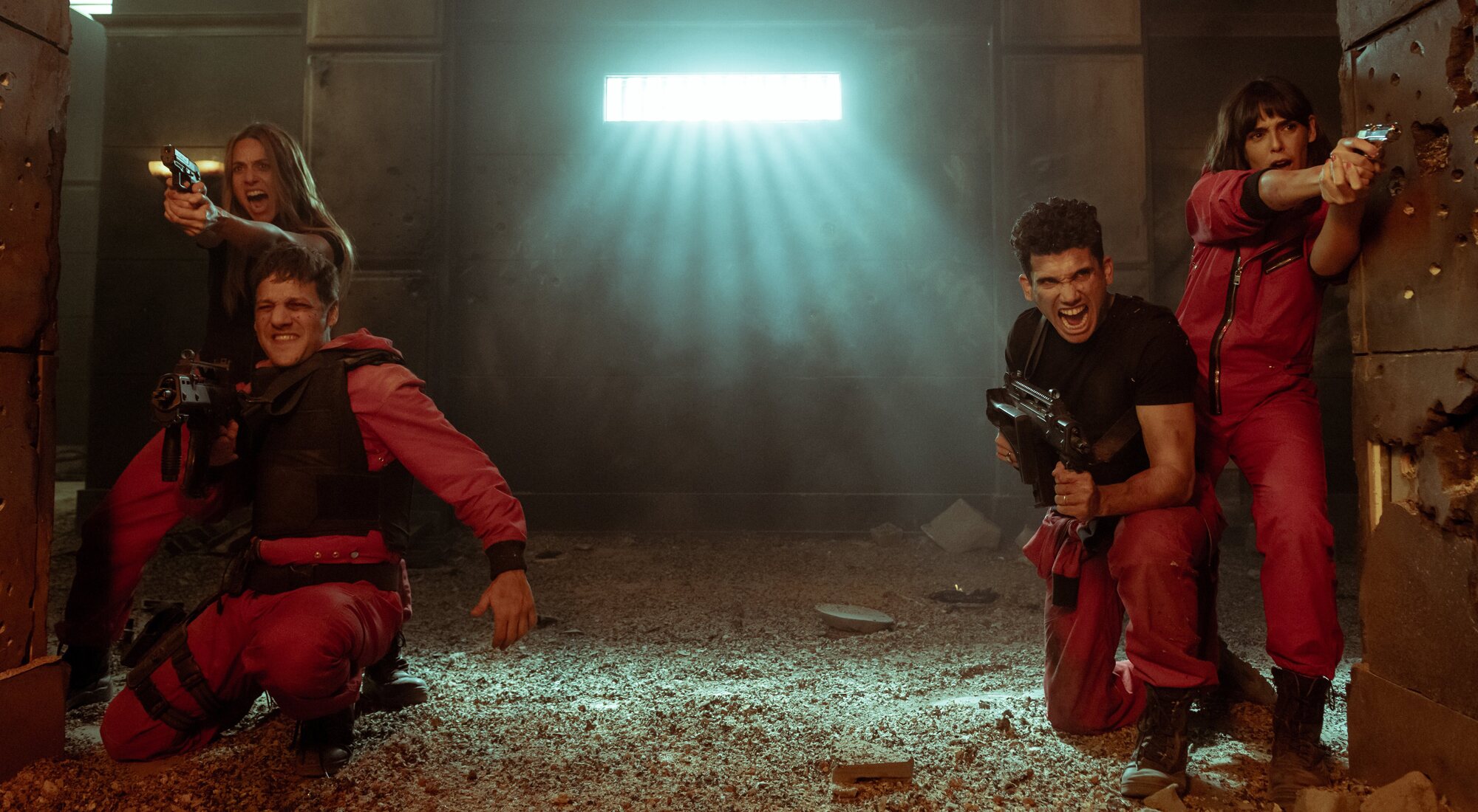 Parte del equipo del Profesor en la quinta parte de &#39;La Casa de Papel&#39;