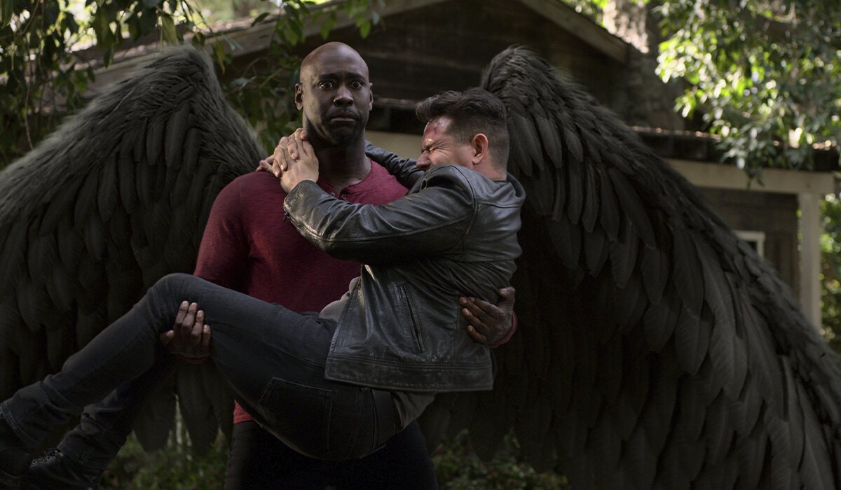 Amenadiel (D.B. Woodside) y Daniel (Kevin Alejandro) en 'Lucifer'