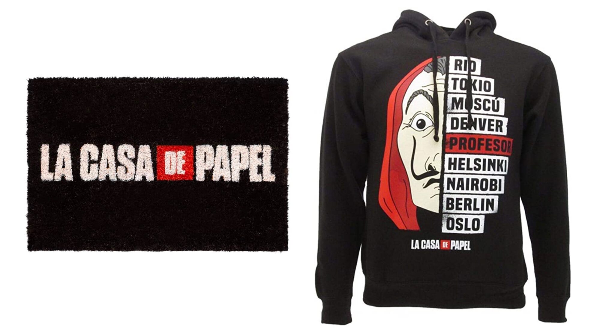 Felpudo y sudadera de &#39;La Casa de Papel&#39;