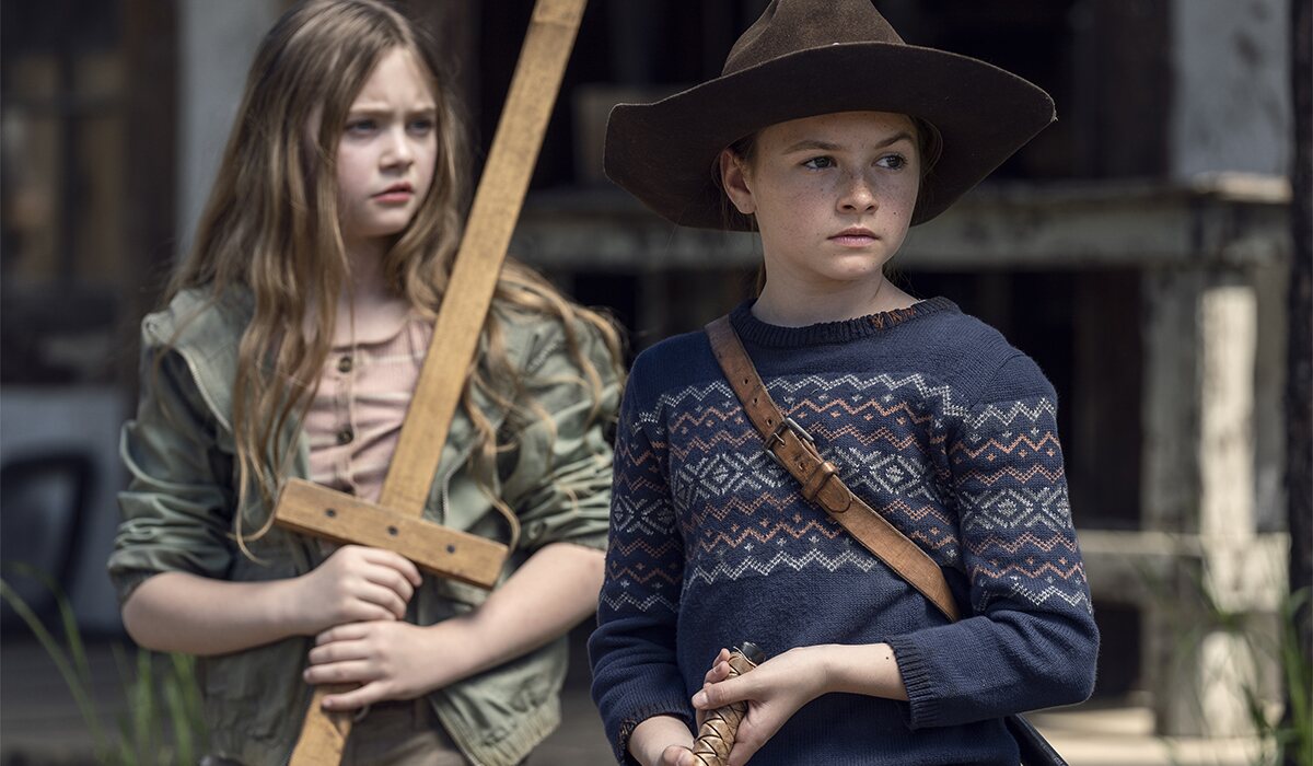 Gracie y Judith en el 11x05 de 'The Walking Dead'